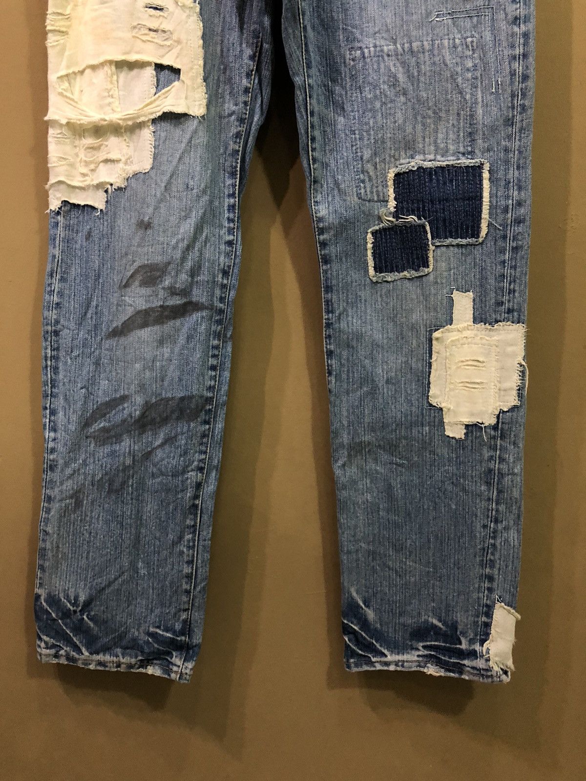 Japanese Brand Kapital Style Exhibitionist Patchwork Denim Jeans Size US 33 - 3 Thumbnail