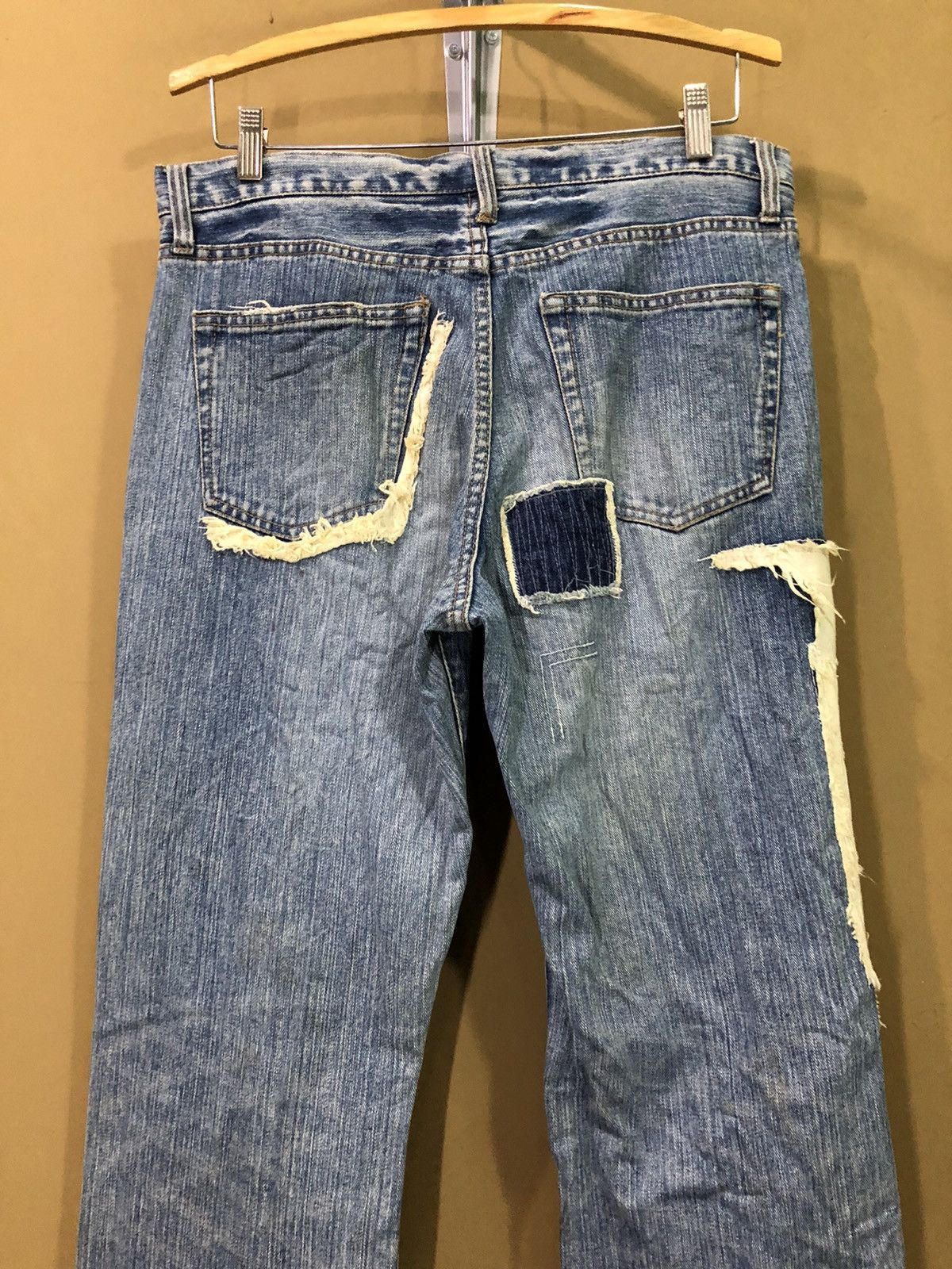 Japanese Brand Kapital Style Exhibitionist Patchwork Denim Jeans Size US 33 - 7 Thumbnail