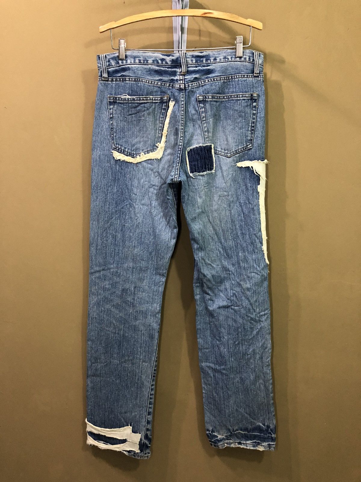 Japanese Brand Kapital Style Exhibitionist Patchwork Denim Jeans Size US 33 - 5 Thumbnail