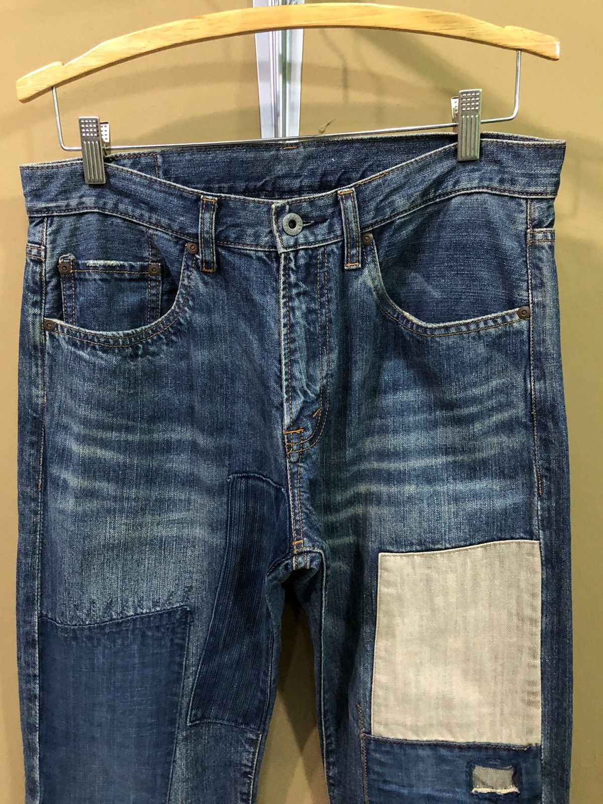 Japanese Brand Kapital Style Patchwork Denim Jeans Size US 32 / EU 48 - 3 Thumbnail