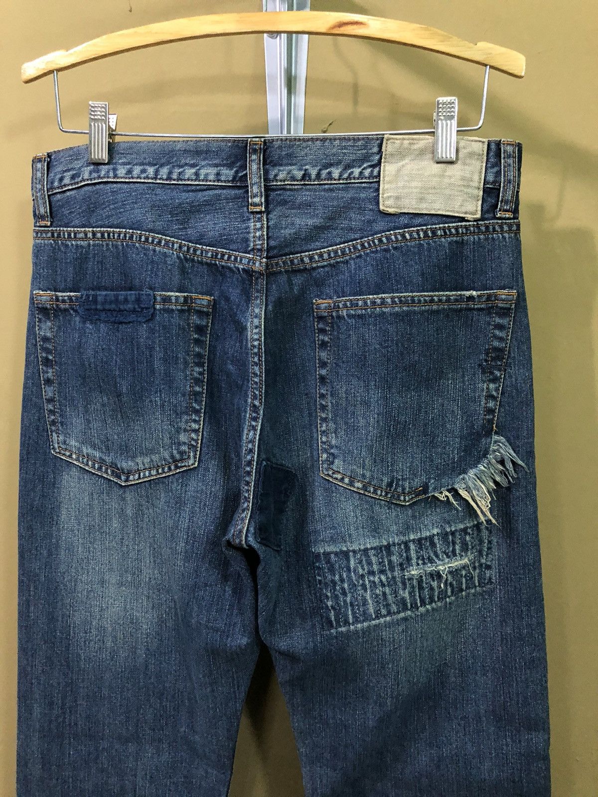 Japanese Brand Kapital Style Patchwork Denim Jeans Size US 32 / EU 48 - 5 Thumbnail