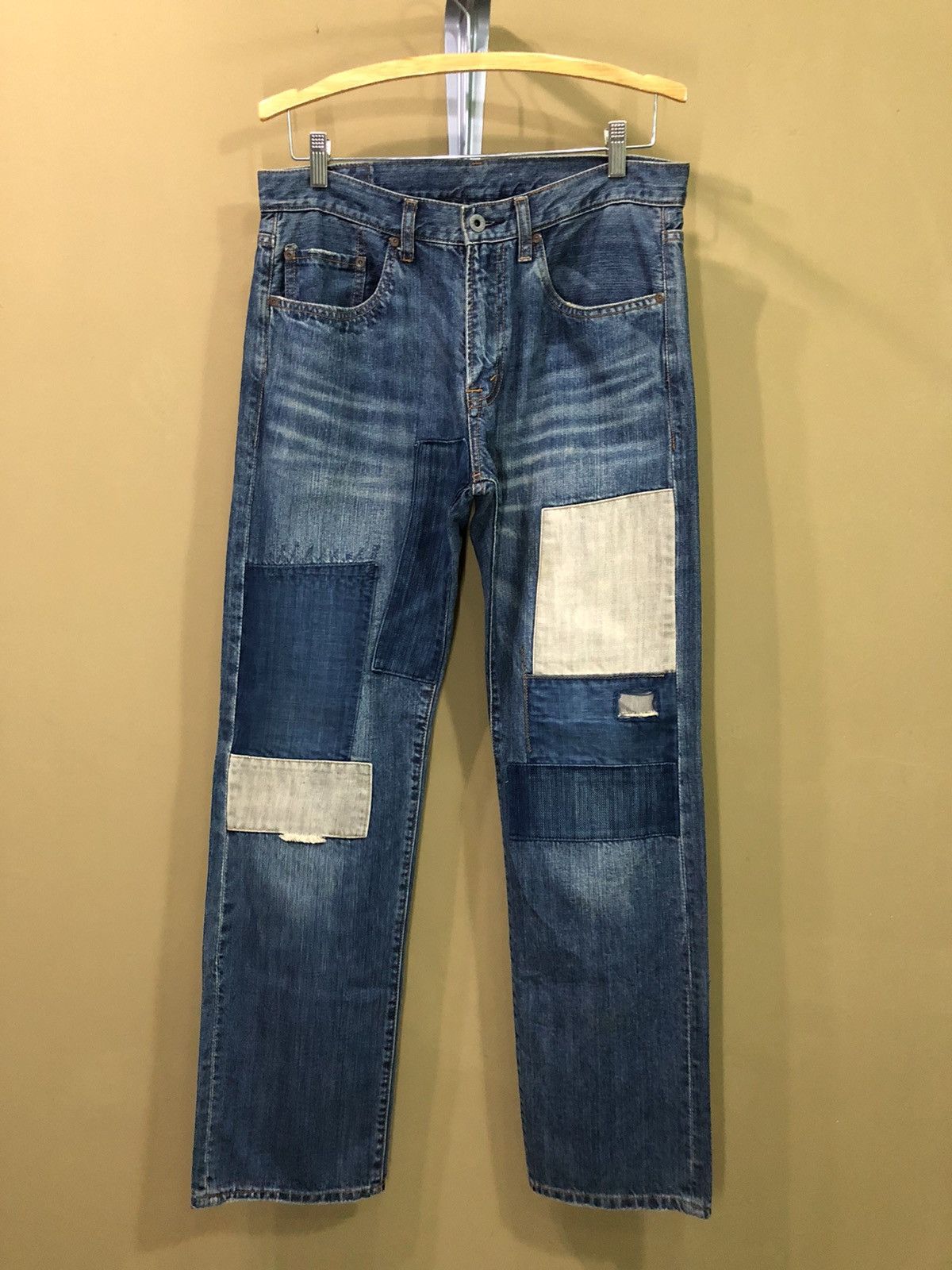 Japanese Brand Kapital Style Patchwork Denim Jeans Size US 32 / EU 48 - 8 Thumbnail