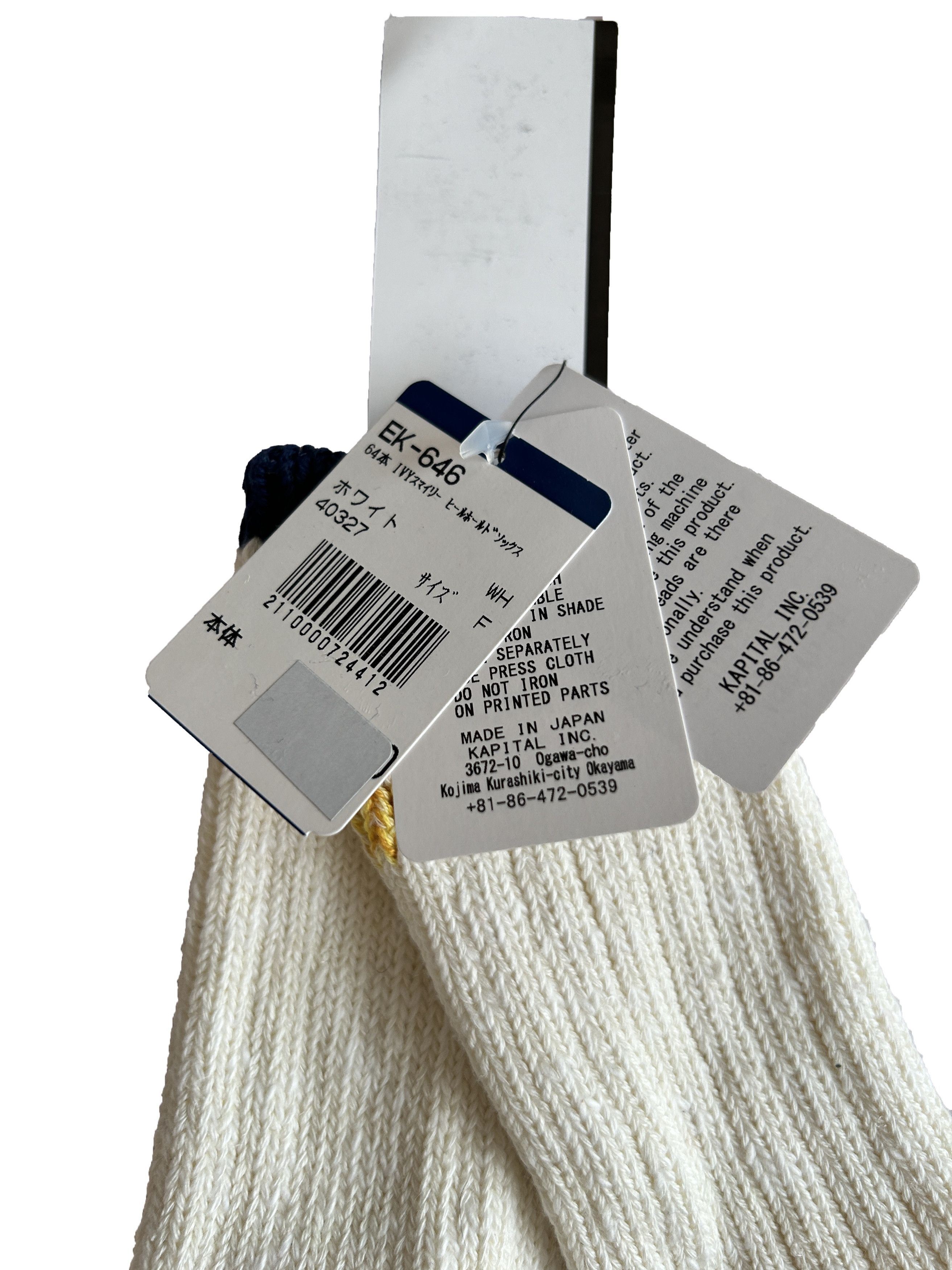 Kapital Kapital Kountry Smiley 64 Yarns IVY Socks white wool Hemp Size ONE SIZE - 2 Thumbnail