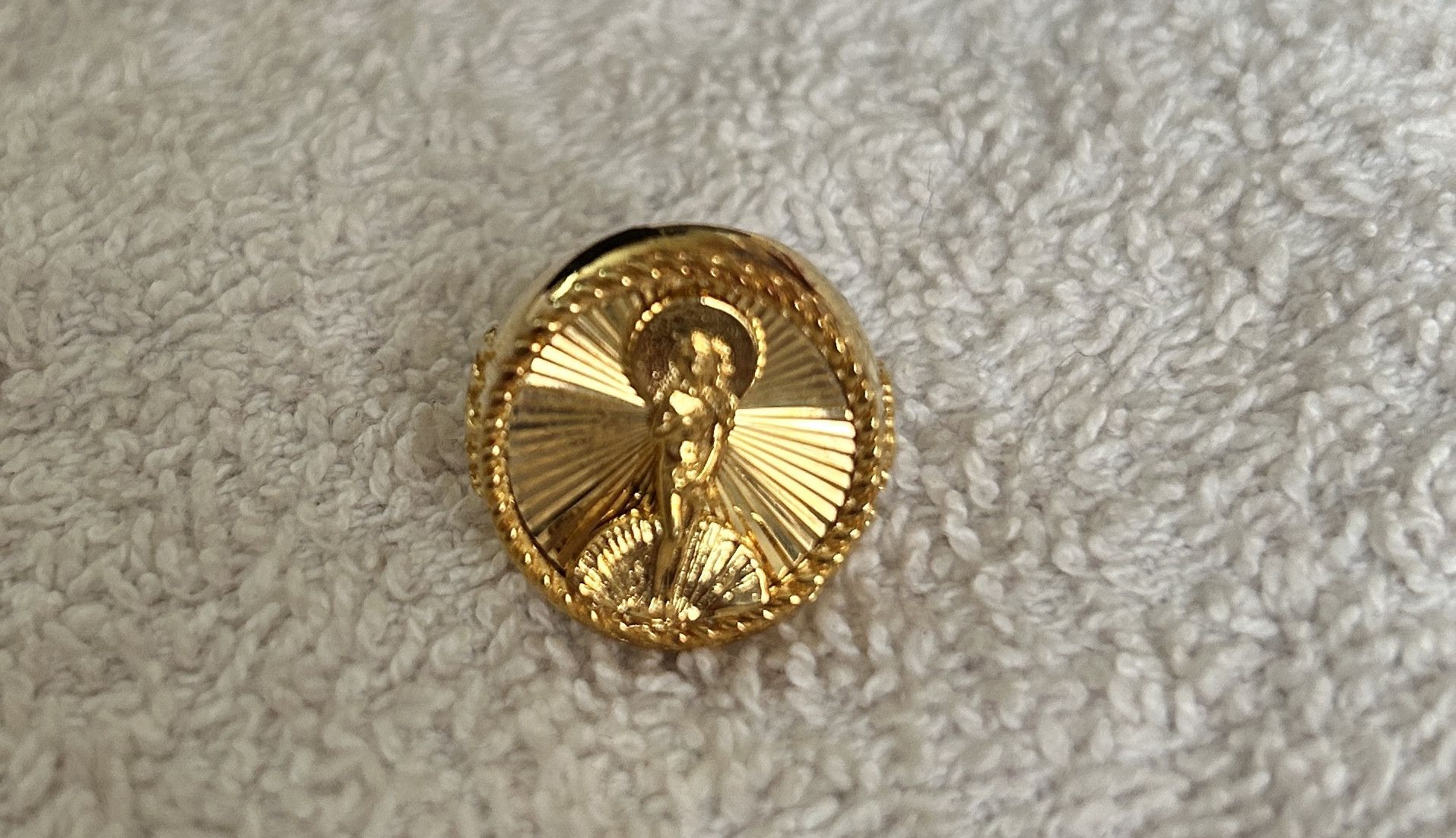 image of Stussy 40Th Anniversary Gold 1St Ring (Size 6), Men's
