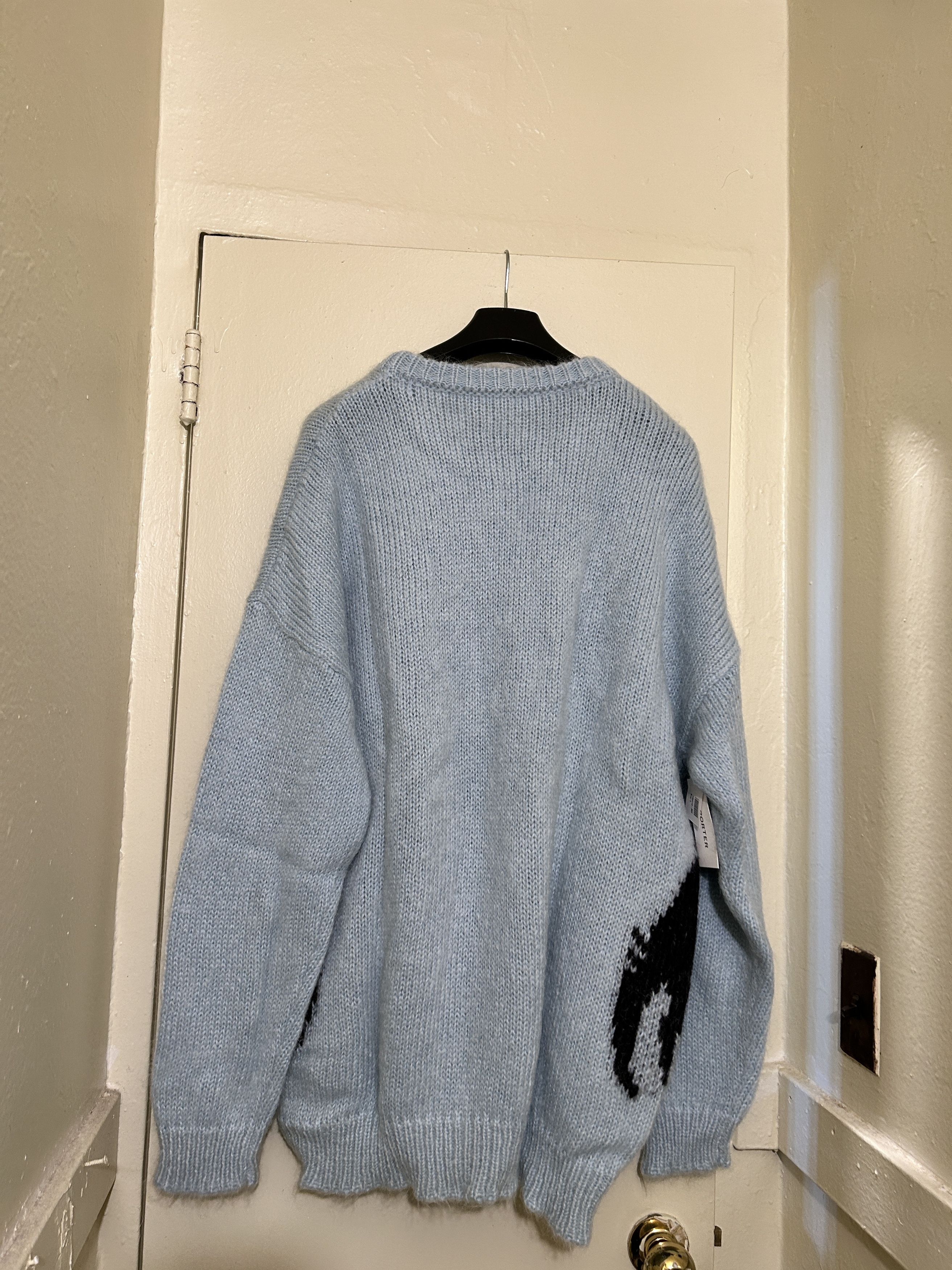 Loewe Loewe rooster mohair sweater teal knit wool oversized Size US L / EU 52-54 / 3 - 6 Thumbnail