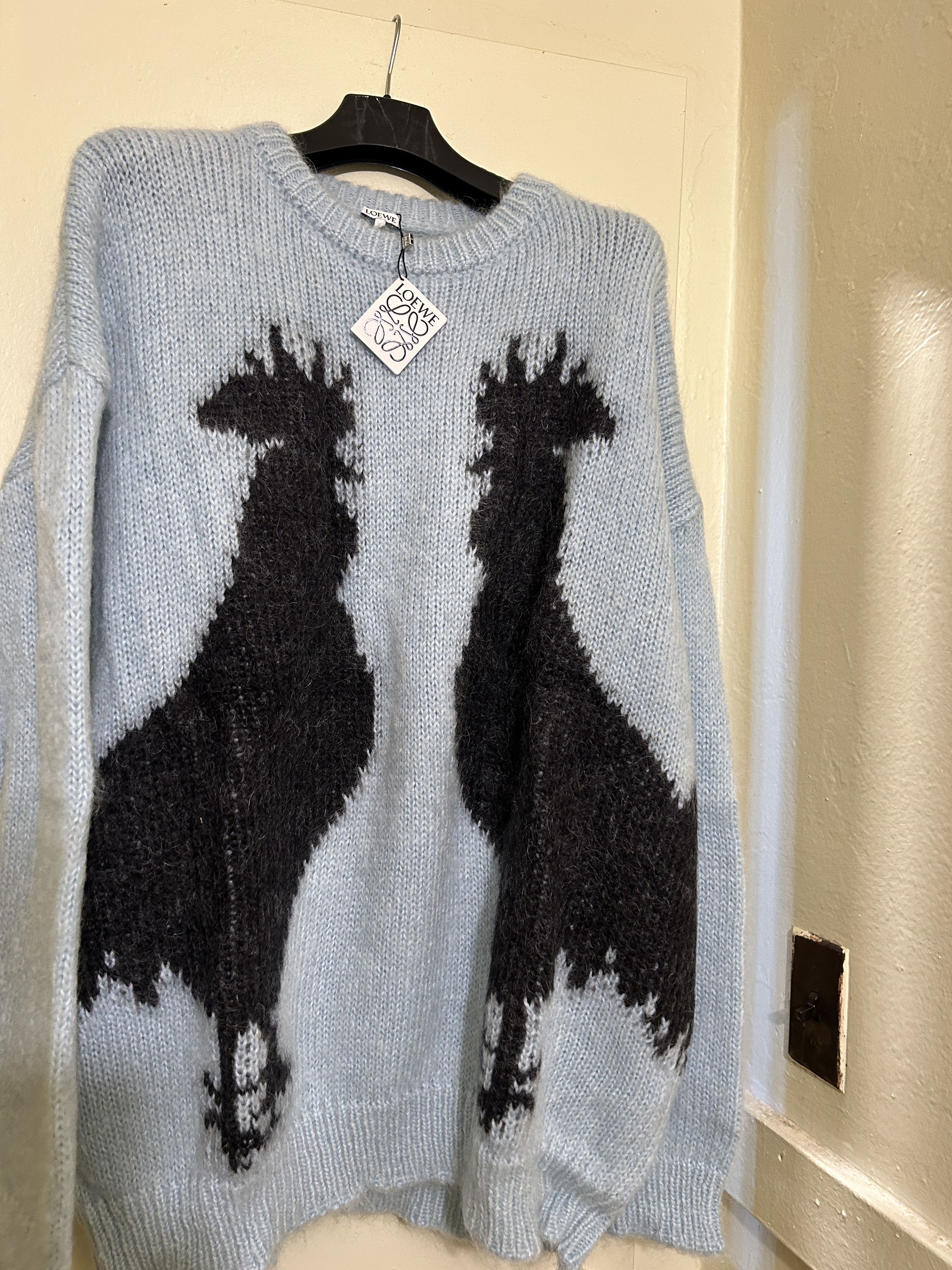 Loewe Loewe rooster mohair sweater teal knit wool oversized Size US L / EU 52-54 / 3 - 5 Thumbnail