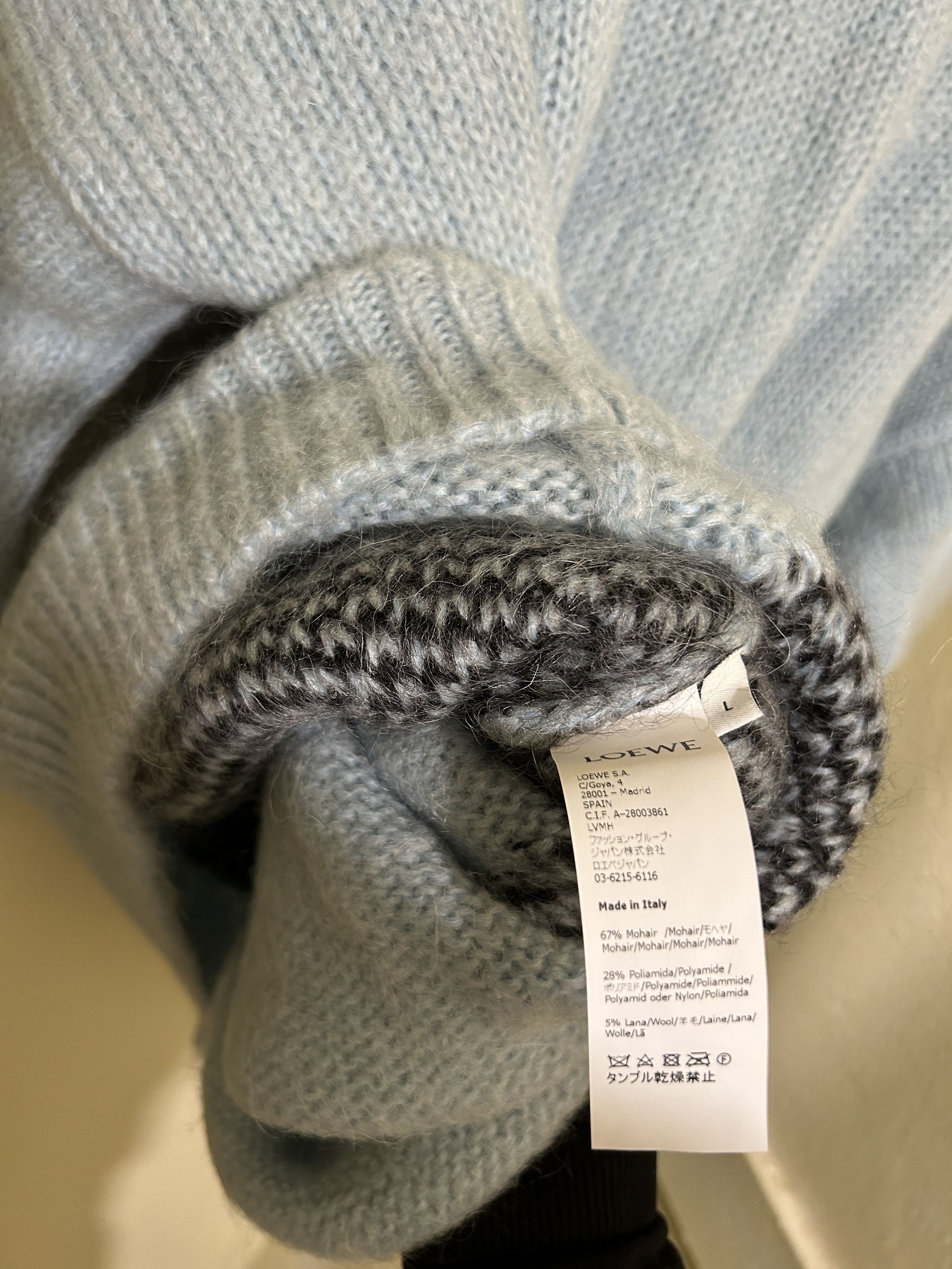 Loewe Loewe rooster mohair sweater teal knit wool oversized Size US L / EU 52-54 / 3 - 7 Thumbnail