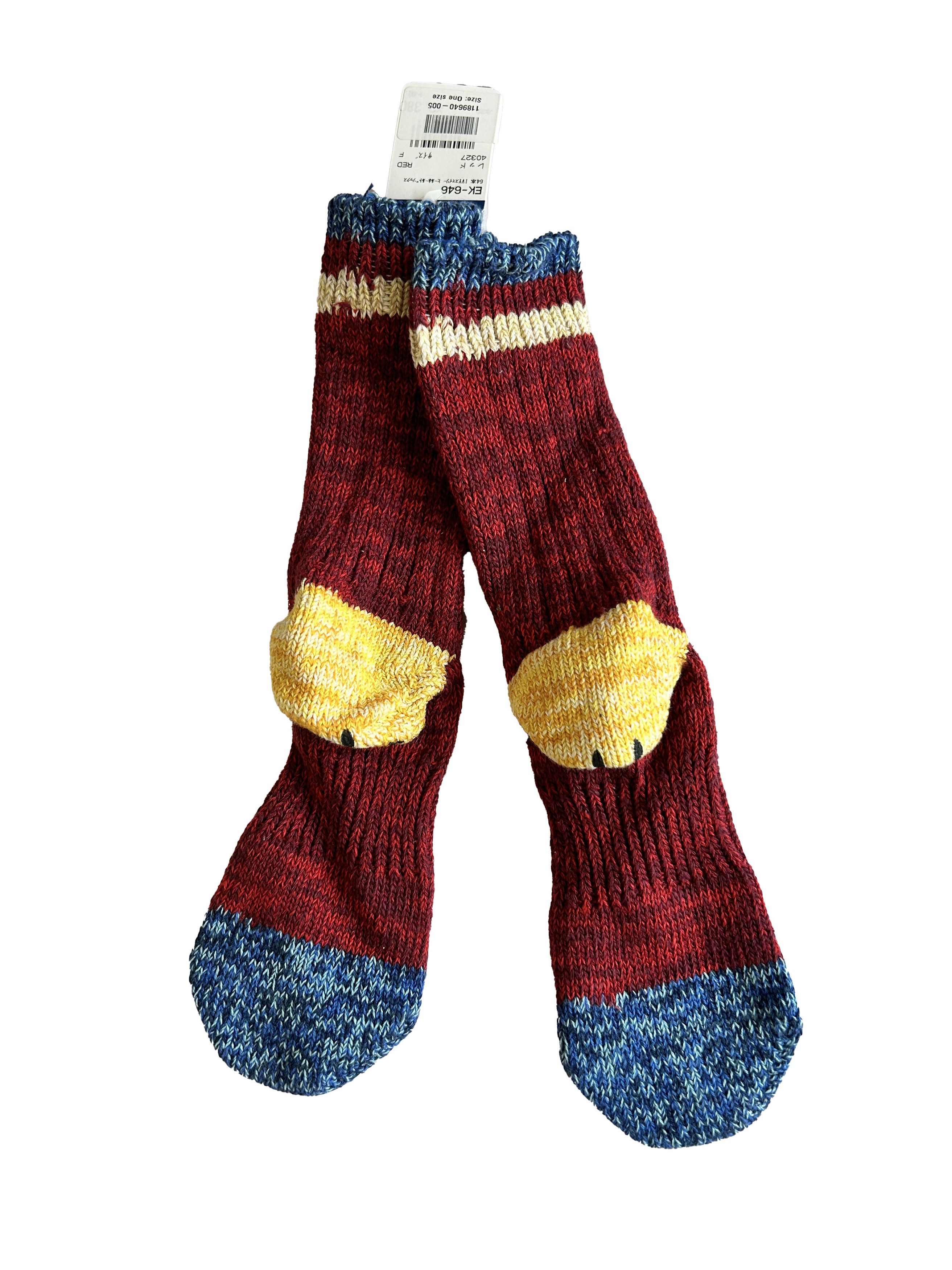 Kapital Kapital Kountry Smiley 64 Yarns IVY Socks red wool Hemp Size ONE SIZE - 1 Thumbnail
