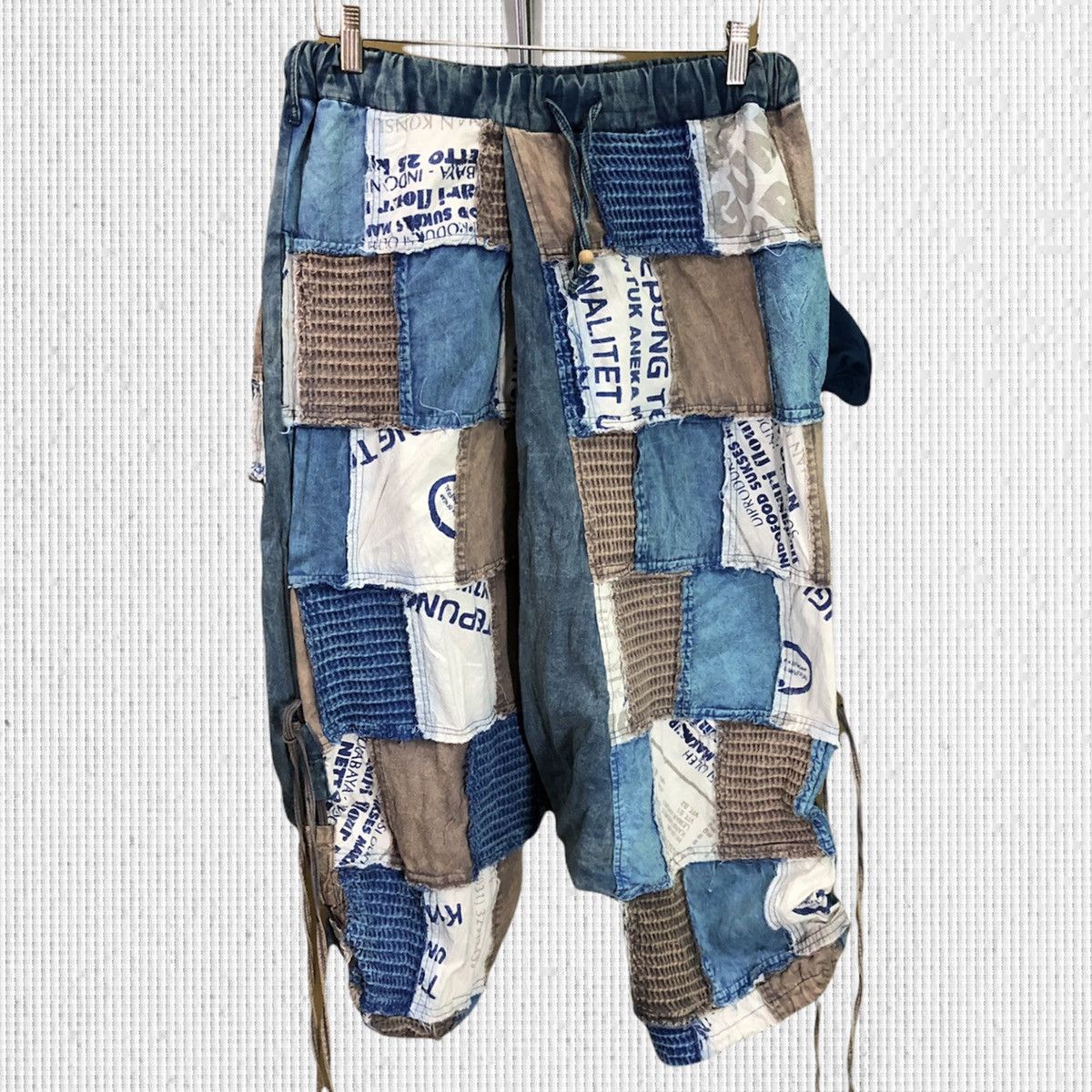 Japanese Brand Drop Crotch Patchwork Pants Size US 30 / EU 46 - 3 Thumbnail
