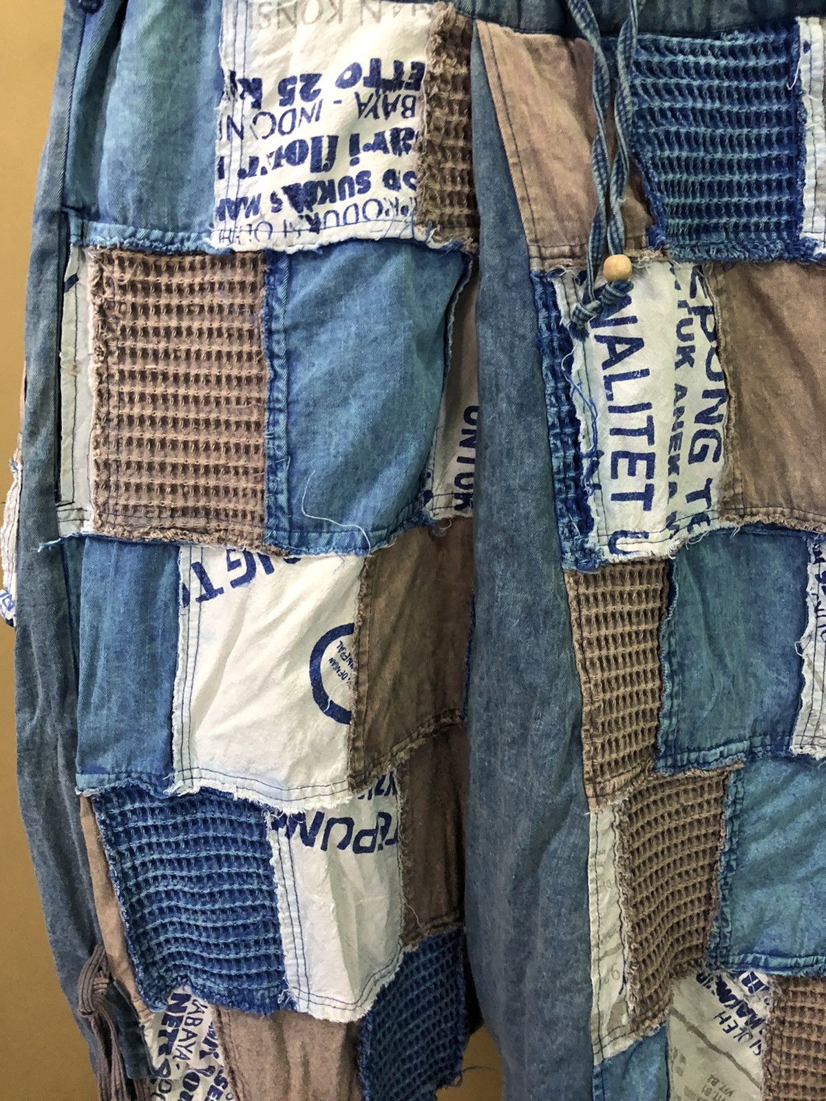 Japanese Brand Drop Crotch Patchwork Pants Size US 30 / EU 46 - 5 Thumbnail