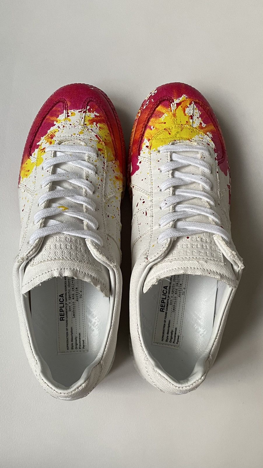 Maison Margiela S/S 21 Paint Splat GAT Sneakers Size US 9 / IT 39 - 8 Thumbnail