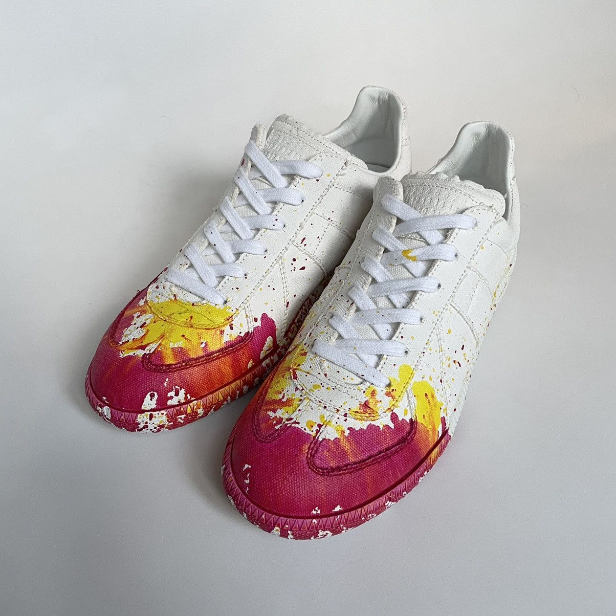 Maison Margiela S/S 21 Paint Splat GAT Sneakers Size US 9 / IT 39 - 3 Thumbnail