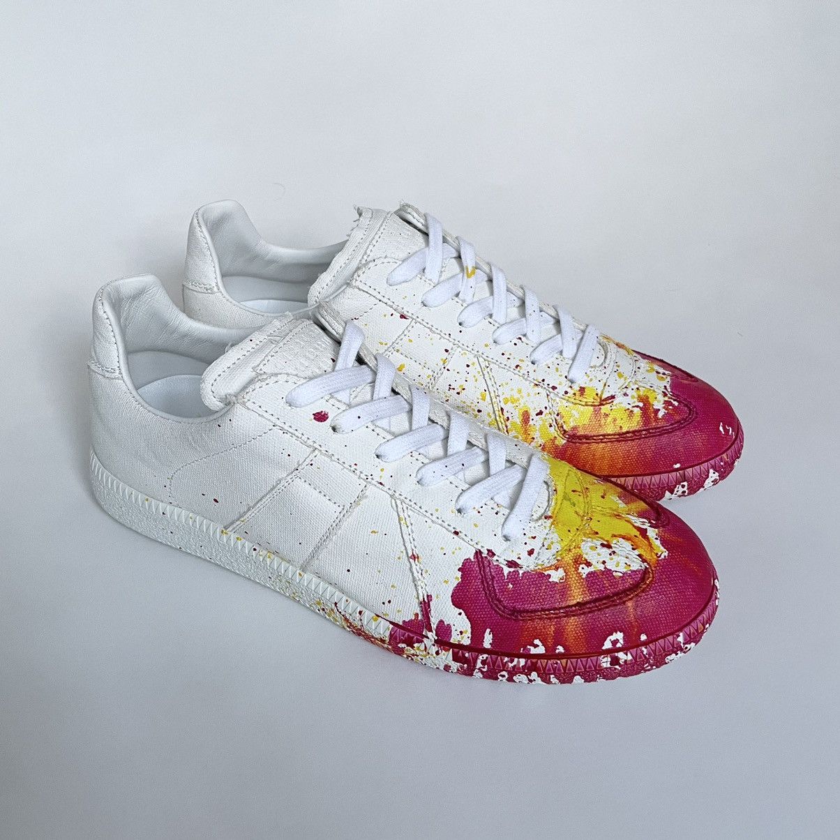Maison Margiela S/S 21 Paint Splat GAT Sneakers Size US 9 / IT 39 - 14 Thumbnail