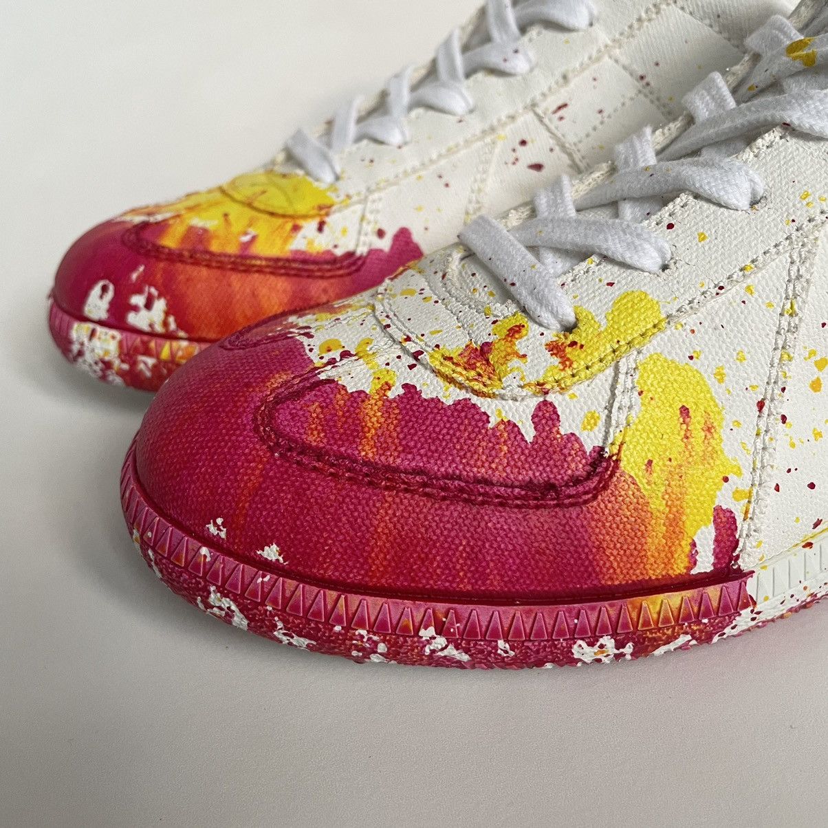 Maison Margiela S/S 21 Paint Splat GAT Sneakers Size US 9 / IT 39 - 4 Thumbnail