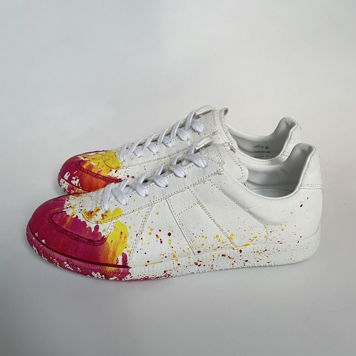 Maison Margiela S/S 21 Paint Splat GAT Sneakers Size US 9 / IT 39 - 2 Thumbnail