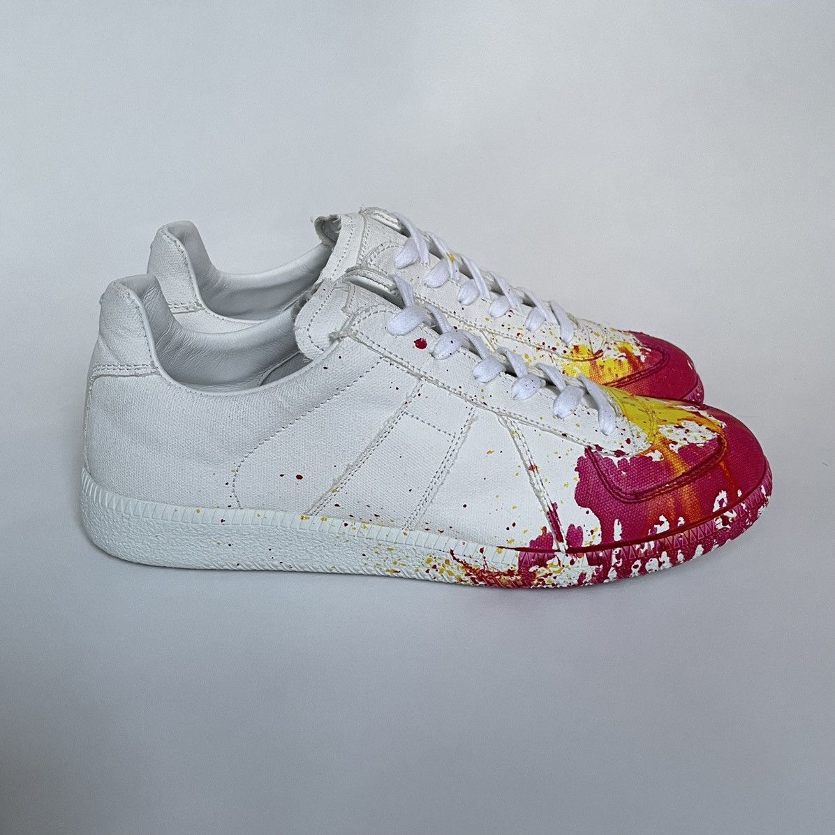 Maison Margiela S/S 21 Paint Splat GAT Sneakers Size US 9 / IT 39 - 9 Thumbnail