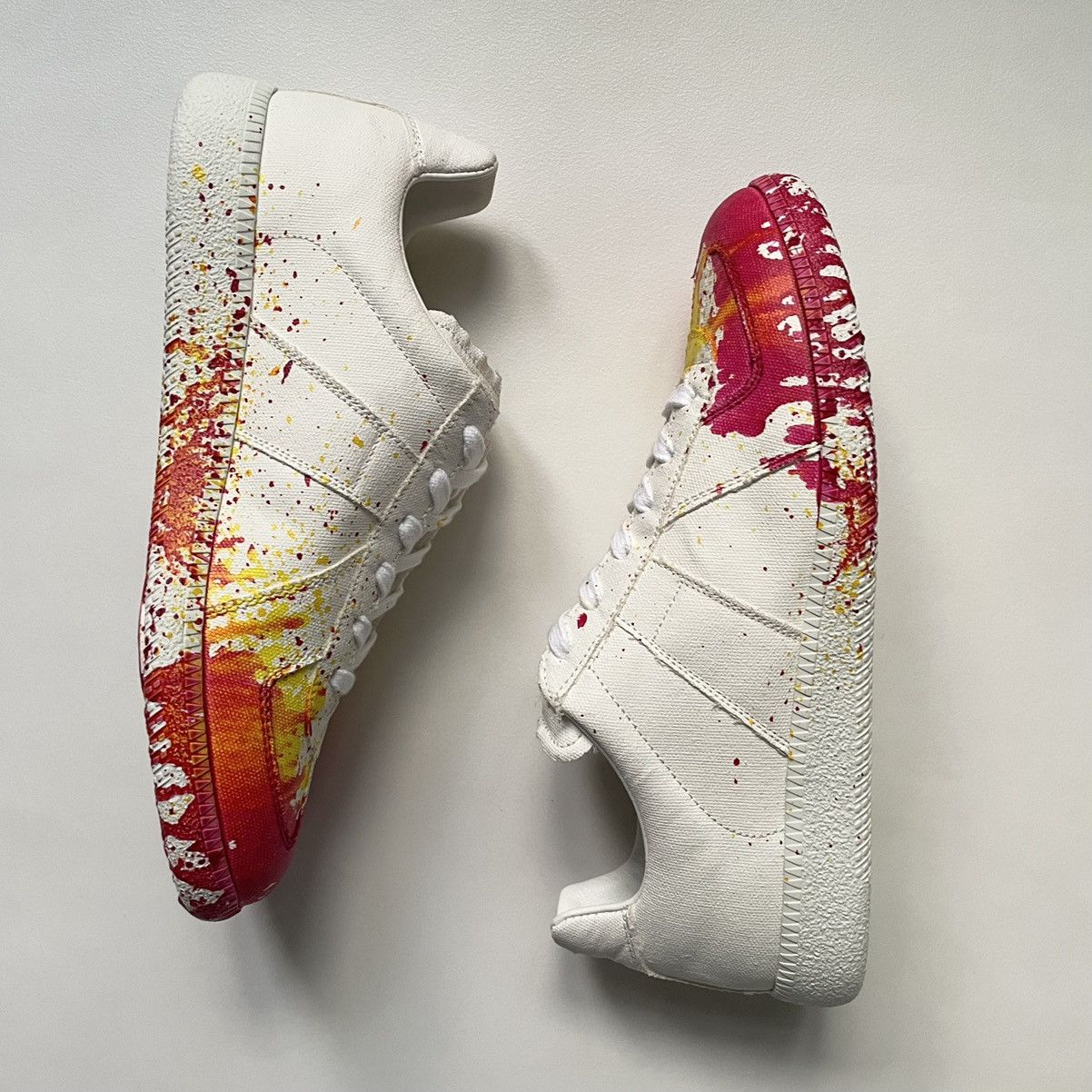 Maison Margiela S/S 21 Paint Splat GAT Sneakers Size US 9 / IT 39 - 13 Thumbnail