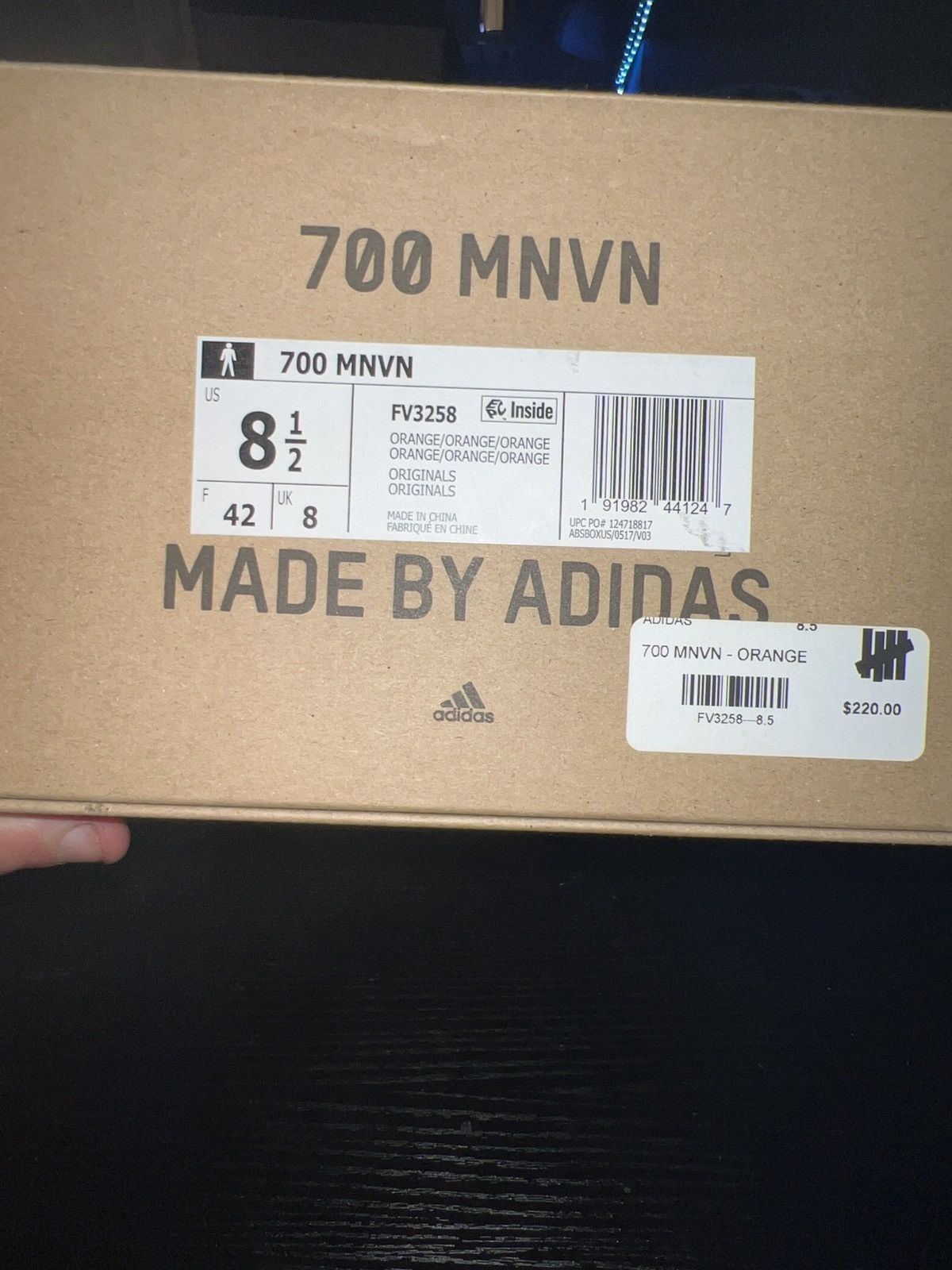 Adidas × Kanye West Yeezy Boost 700 MNVN Orange Size US 8 / EU 41 - 15 Thumbnail