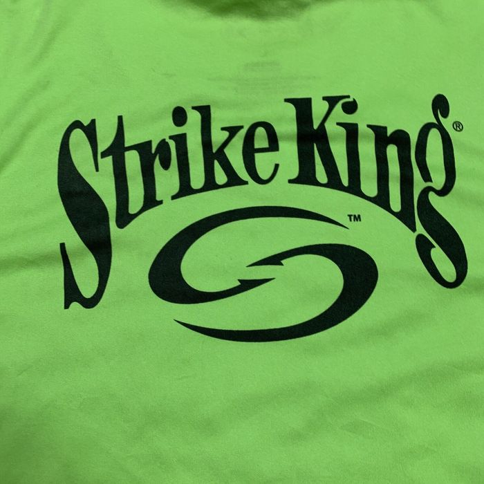 Vintage Strike King Logo Chartreuse Long Sleeve Dri Fit T-Shirt Fishing T-  Shirt Large