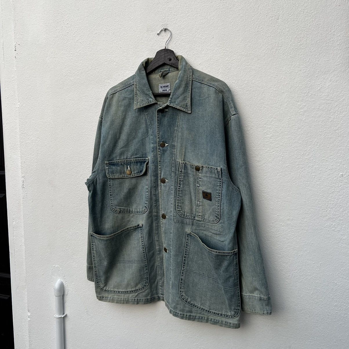 Japanese Brand VINTAGE HIKORY CHORE JACKET GL HEART JAPAN MULTI POCKET Size US L / EU 52-54 / 3 - 2 Thumbnail