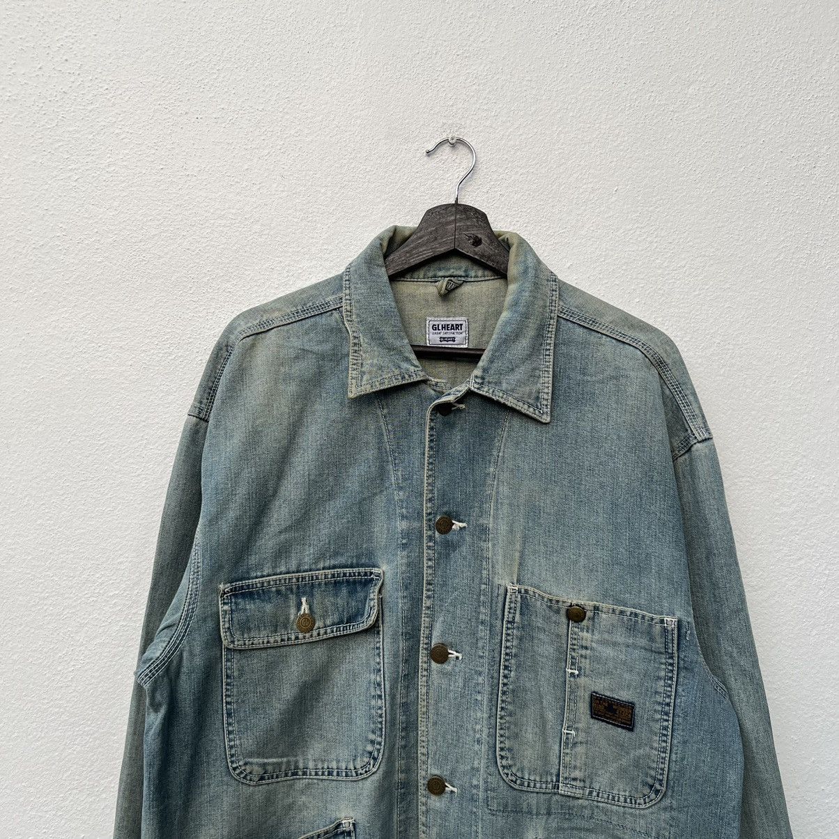 Japanese Brand VINTAGE HIKORY CHORE JACKET GL HEART JAPAN MULTI POCKET Size US L / EU 52-54 / 3 - 3 Thumbnail