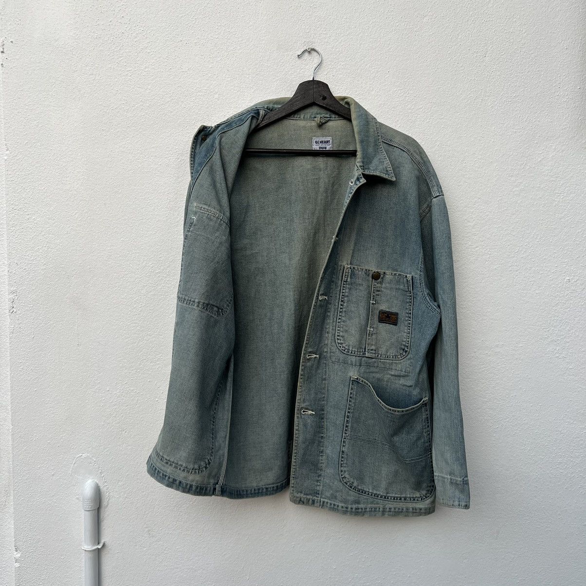 Japanese Brand VINTAGE HIKORY CHORE JACKET GL HEART JAPAN MULTI POCKET Size US L / EU 52-54 / 3 - 12 Thumbnail