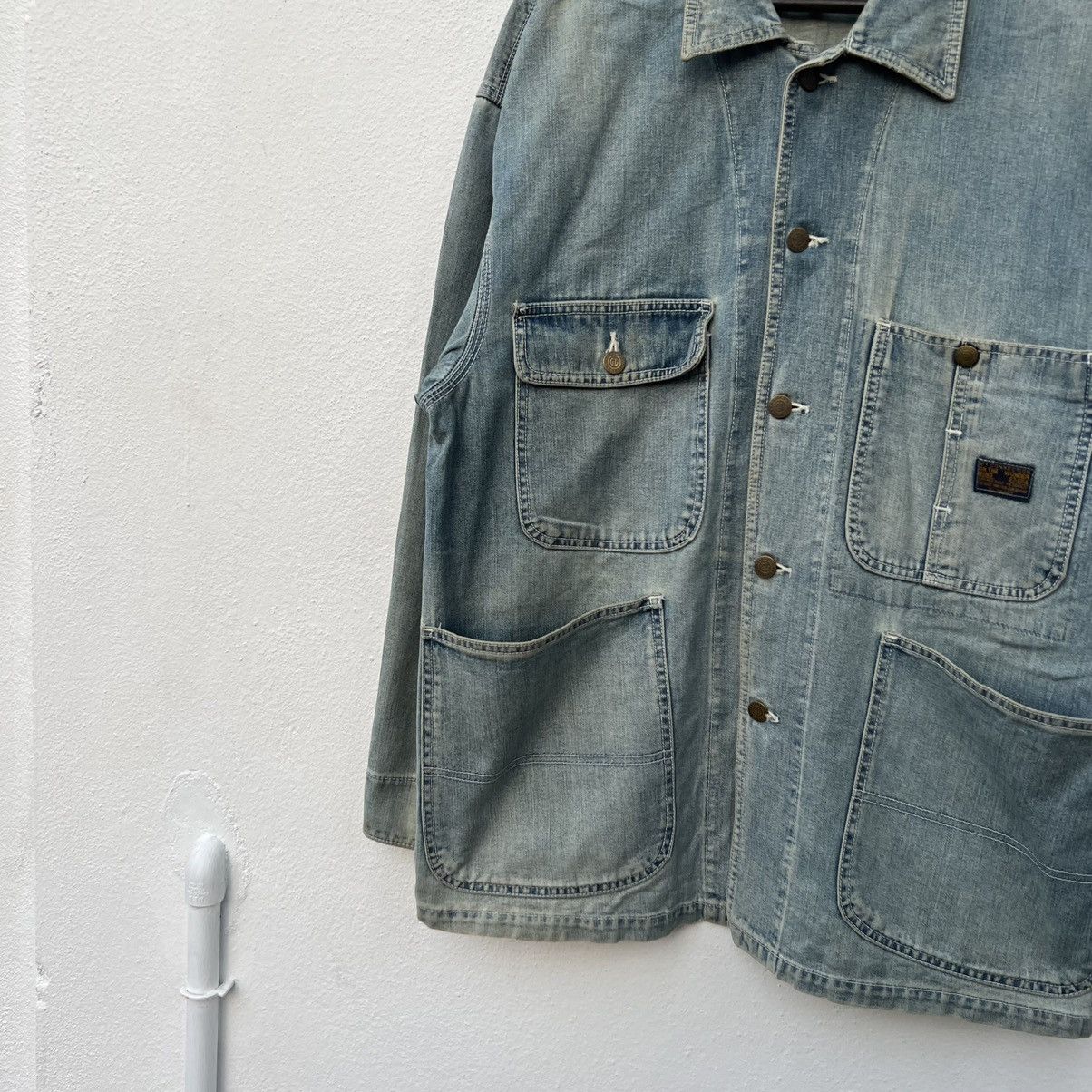 Japanese Brand VINTAGE HIKORY CHORE JACKET GL HEART JAPAN MULTI POCKET Size US L / EU 52-54 / 3 - 4 Thumbnail