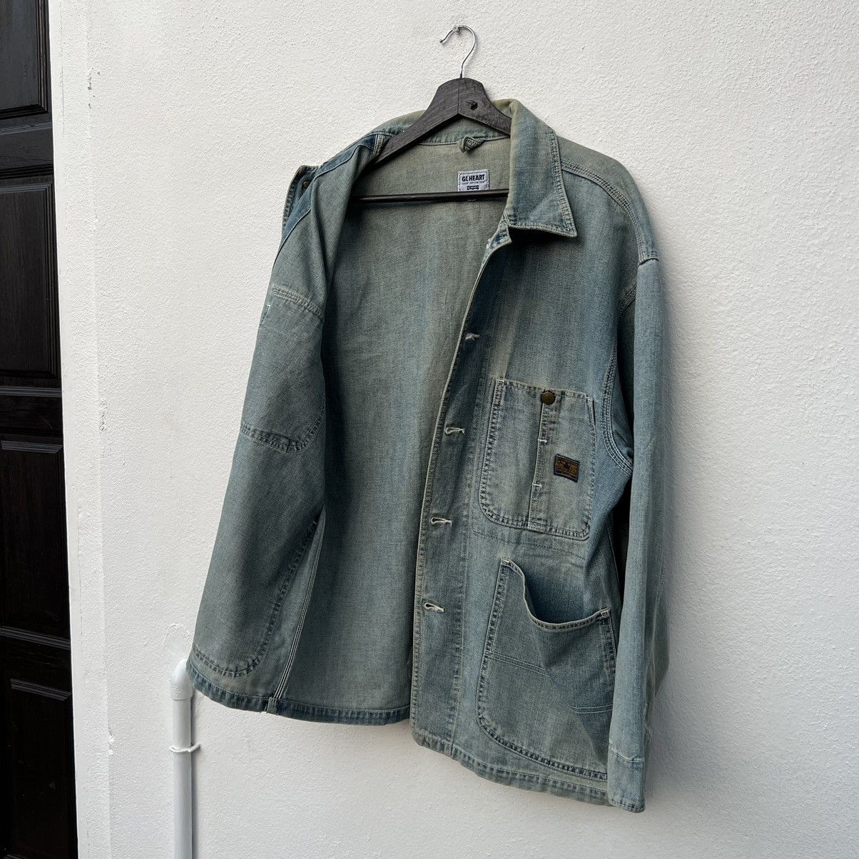 Japanese Brand VINTAGE HIKORY CHORE JACKET GL HEART JAPAN MULTI POCKET Size US L / EU 52-54 / 3 - 13 Thumbnail