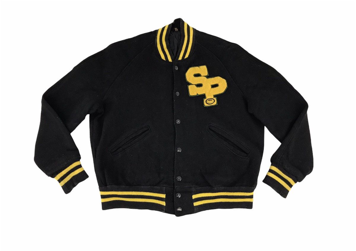 Vintage Vintage SP Football Team Varsity Jacket Big Logo Size US L / EU 52-54 / 3 - 1 Thumbnail