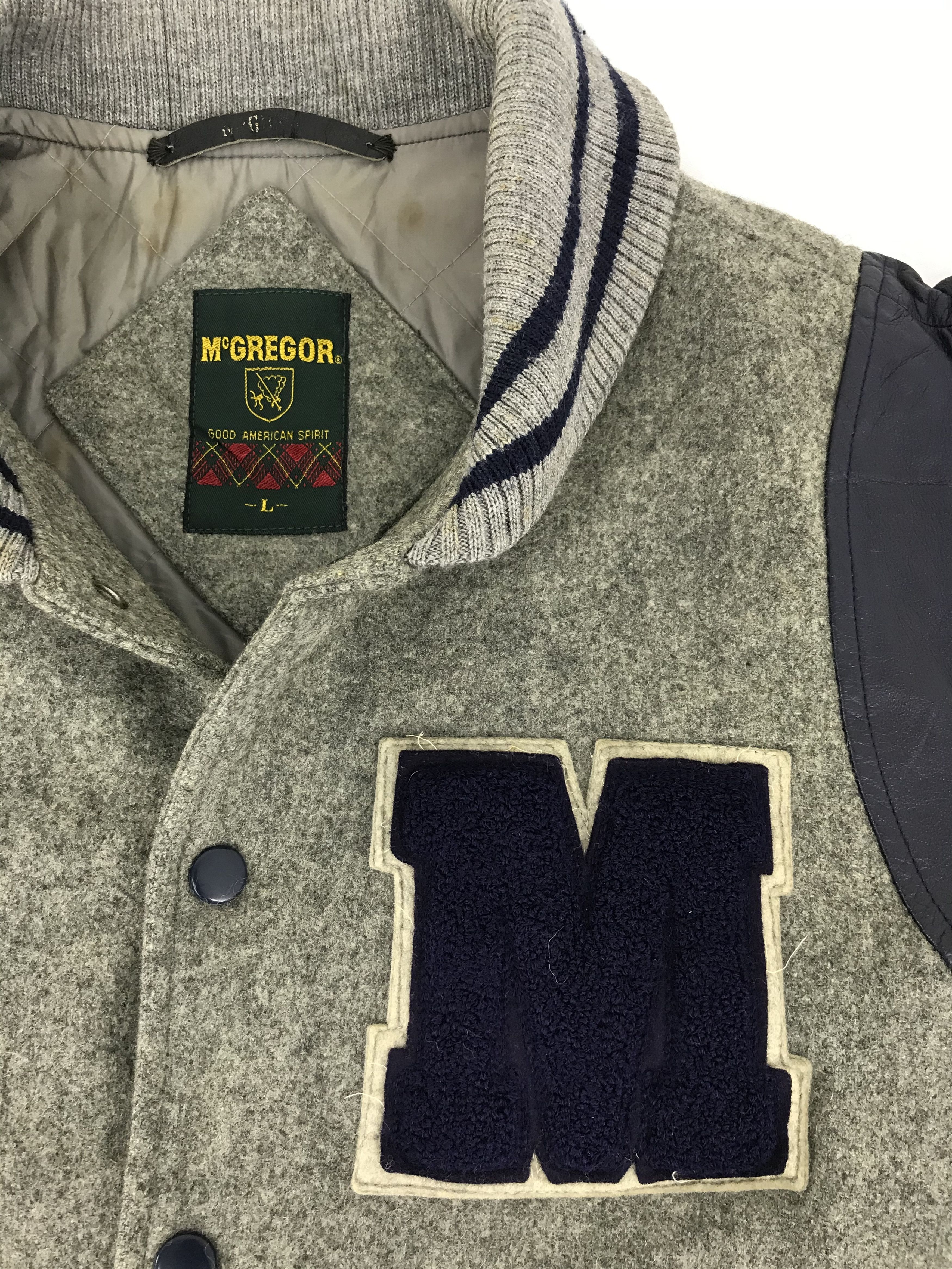 McGregor Vintage 90s Mcgregor American Spirit Wool Varsity Jacket Size US L / EU 52-54 / 3 - 2 Thumbnail