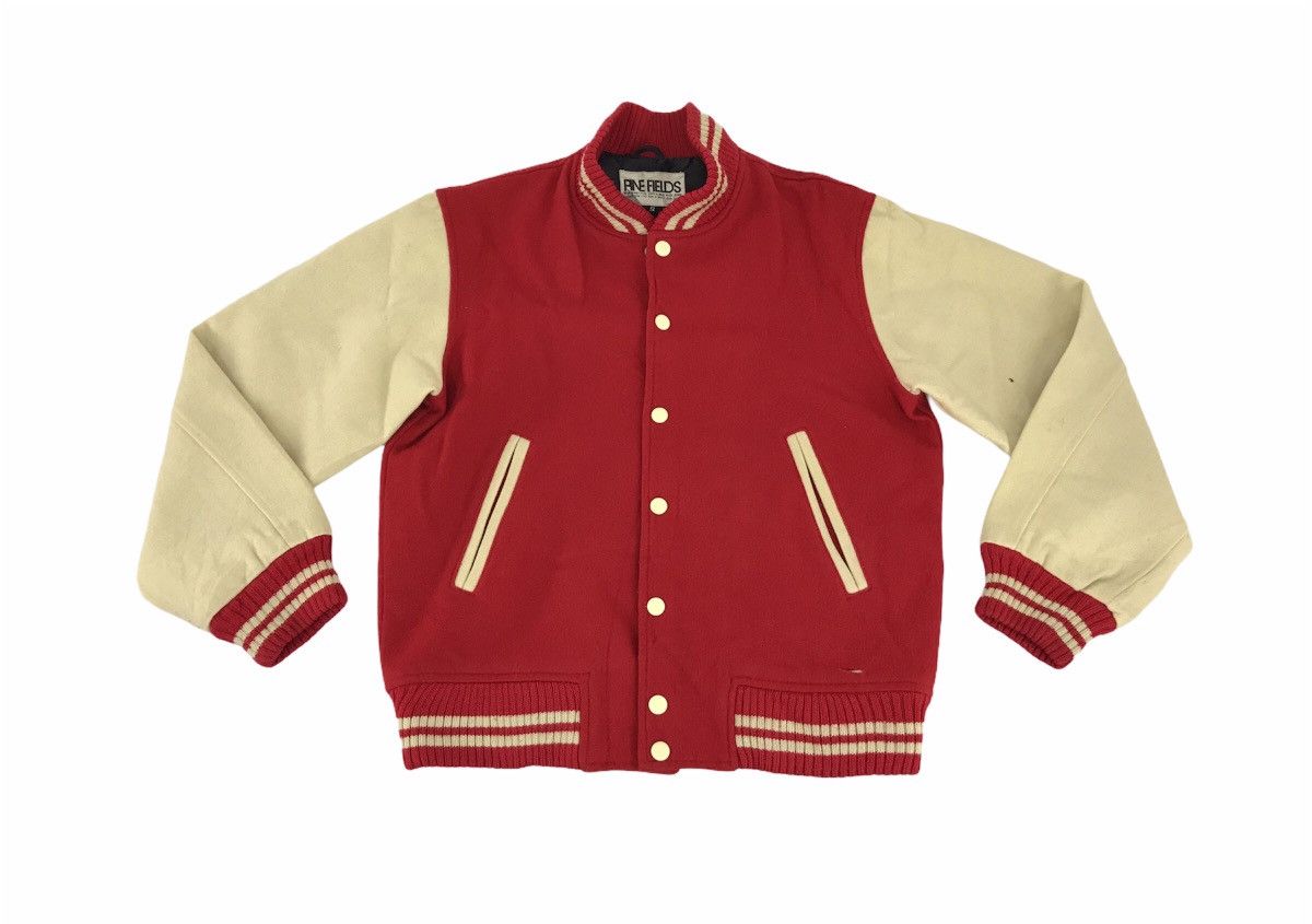 image of Varsity Jacket Wool Student College Hype Sportswear in Red, Men's (Size Small)