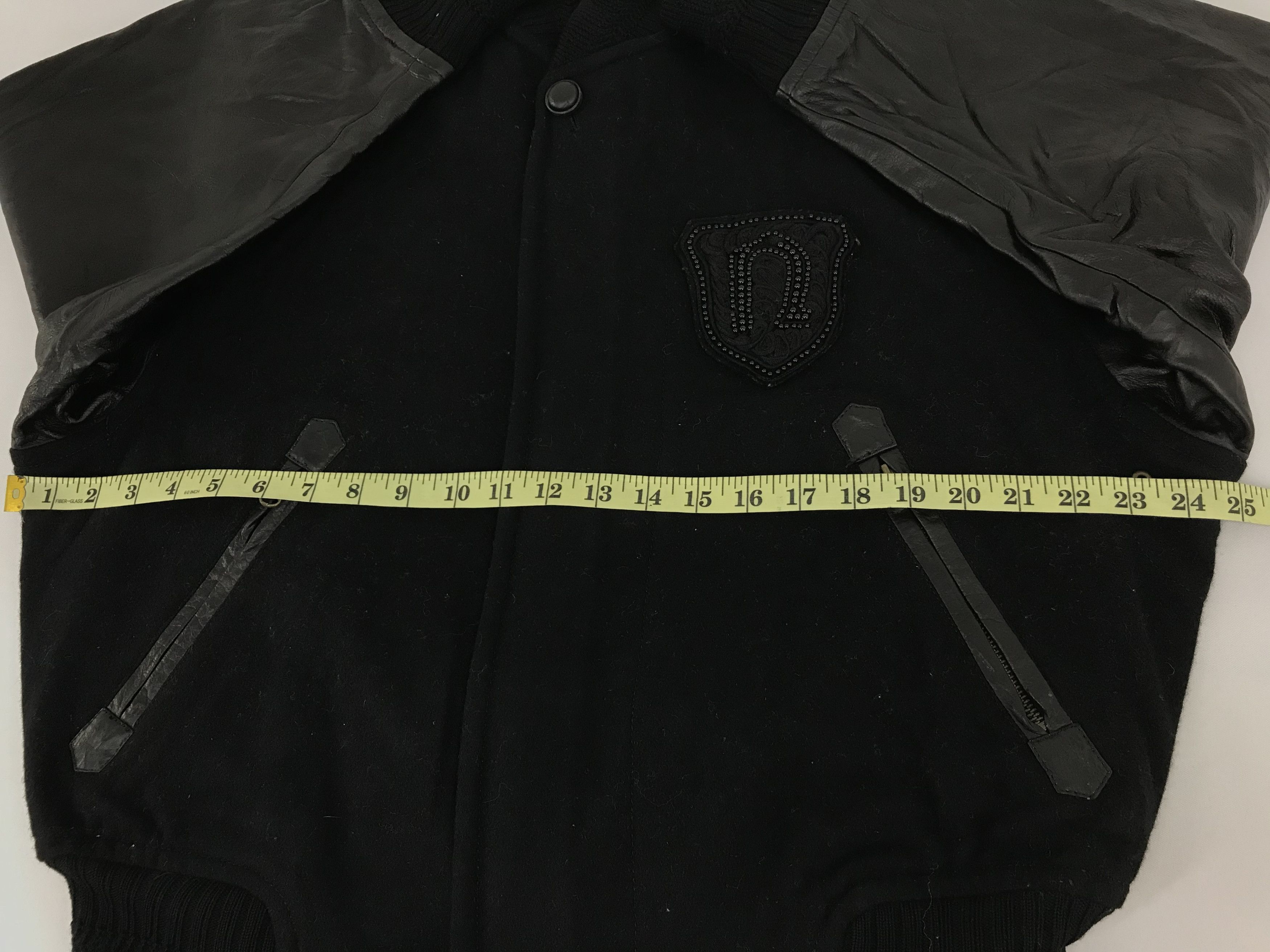 Vintage Vintage Nicole Boutique Itsuko Leather Sleeve Wool Jacket Size US L / EU 52-54 / 3 - 8 Thumbnail