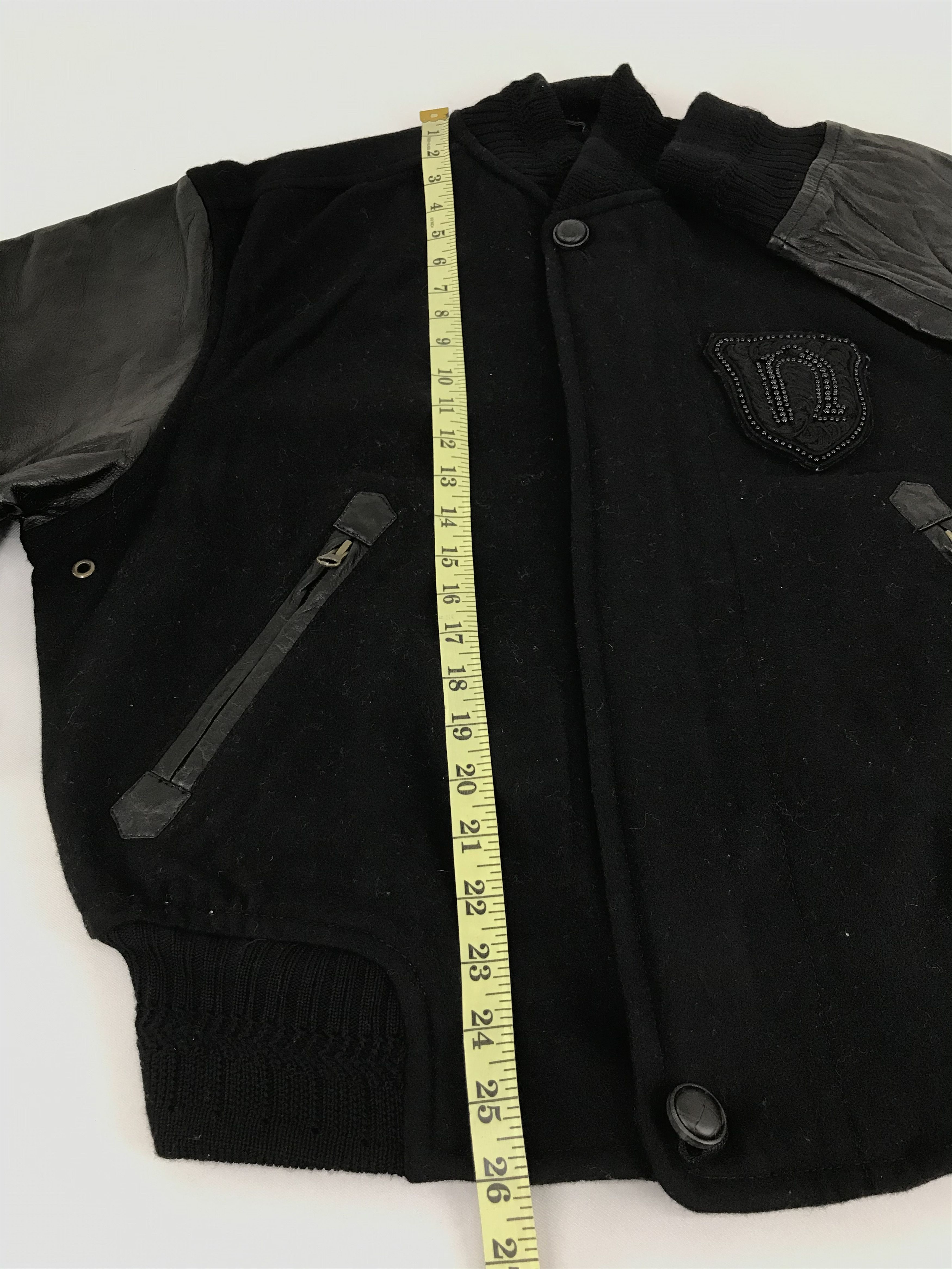 Vintage Vintage Nicole Boutique Itsuko Leather Sleeve Wool Jacket Size US L / EU 52-54 / 3 - 9 Thumbnail