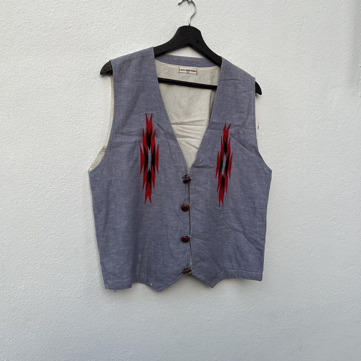 Japanese Brand VINTAGE LOUXS UNION WORKS VEST INDIAN MOTORCYCLE DESIGN Size US L / EU 52-54 / 3 - 5 Thumbnail