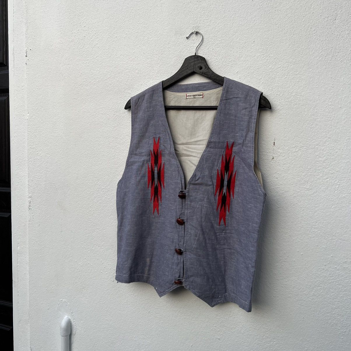 Japanese Brand VINTAGE LOUXS UNION WORKS VEST INDIAN MOTORCYCLE DESIGN Size US L / EU 52-54 / 3 - 2 Thumbnail
