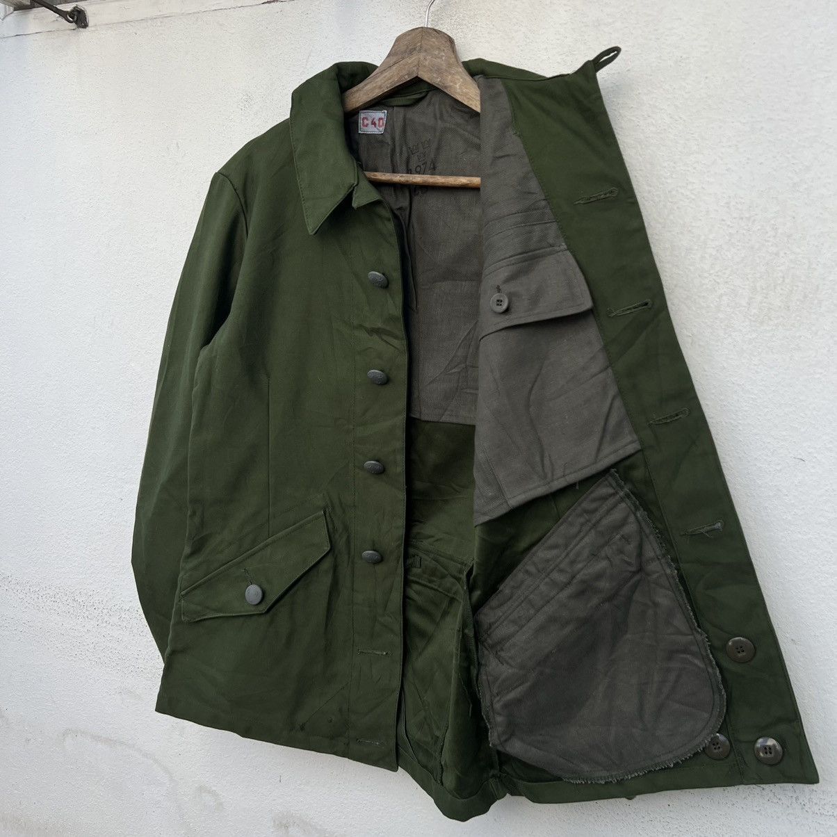 Vintage TRUE VINTAGE 1974 MILITARY ARMY UNIFORM CARGO JACKET C40 Size US M / EU 48-50 / 2 - 11 Thumbnail