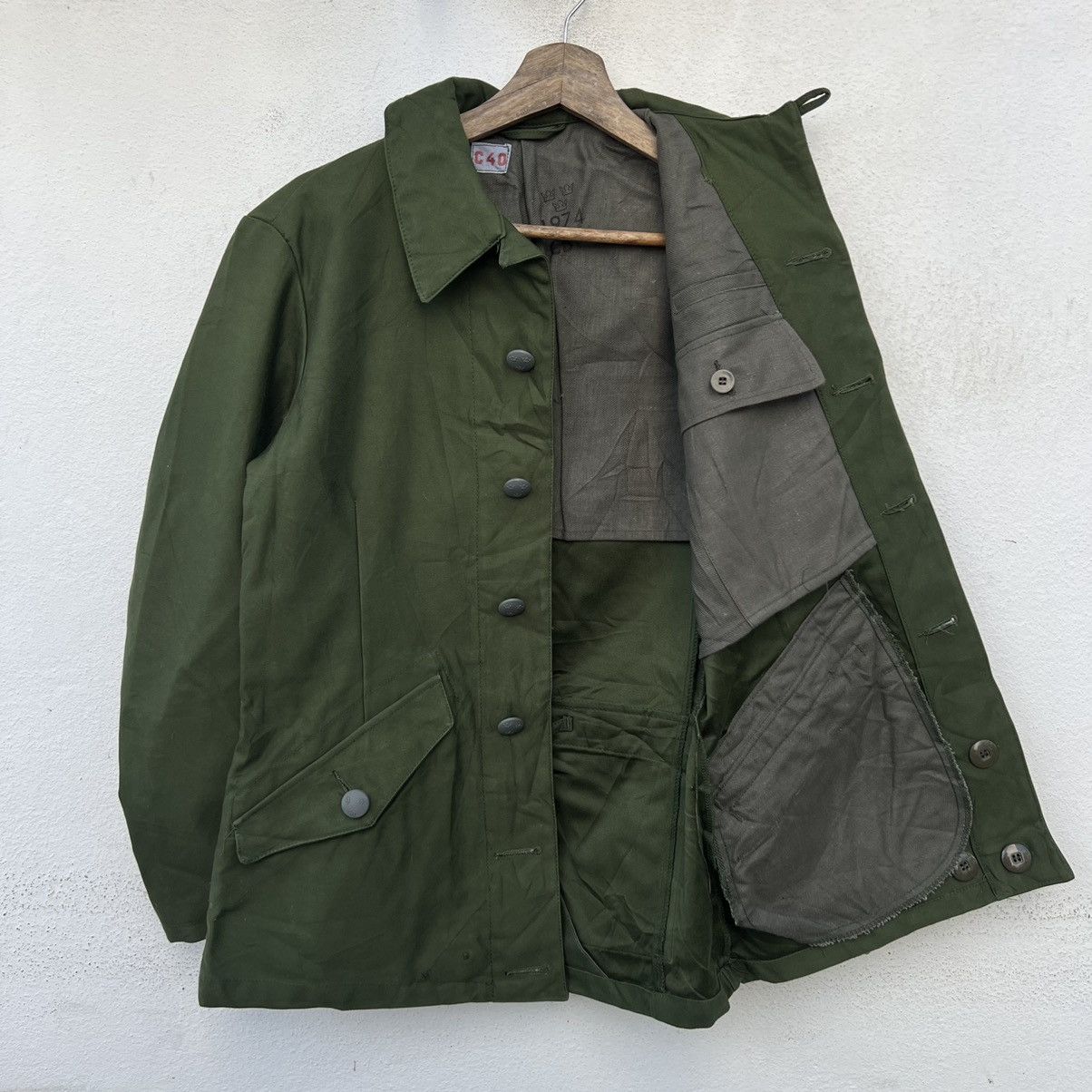 Vintage TRUE VINTAGE 1974 MILITARY ARMY UNIFORM CARGO JACKET C40 Size US M / EU 48-50 / 2 - 10 Thumbnail