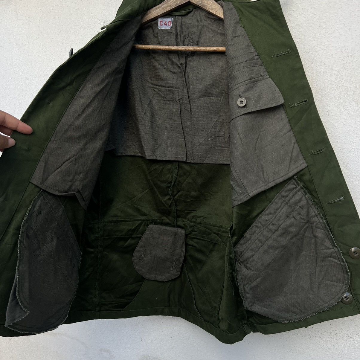Vintage TRUE VINTAGE 1974 MILITARY ARMY UNIFORM CARGO JACKET C40 Size US M / EU 48-50 / 2 - 12 Thumbnail