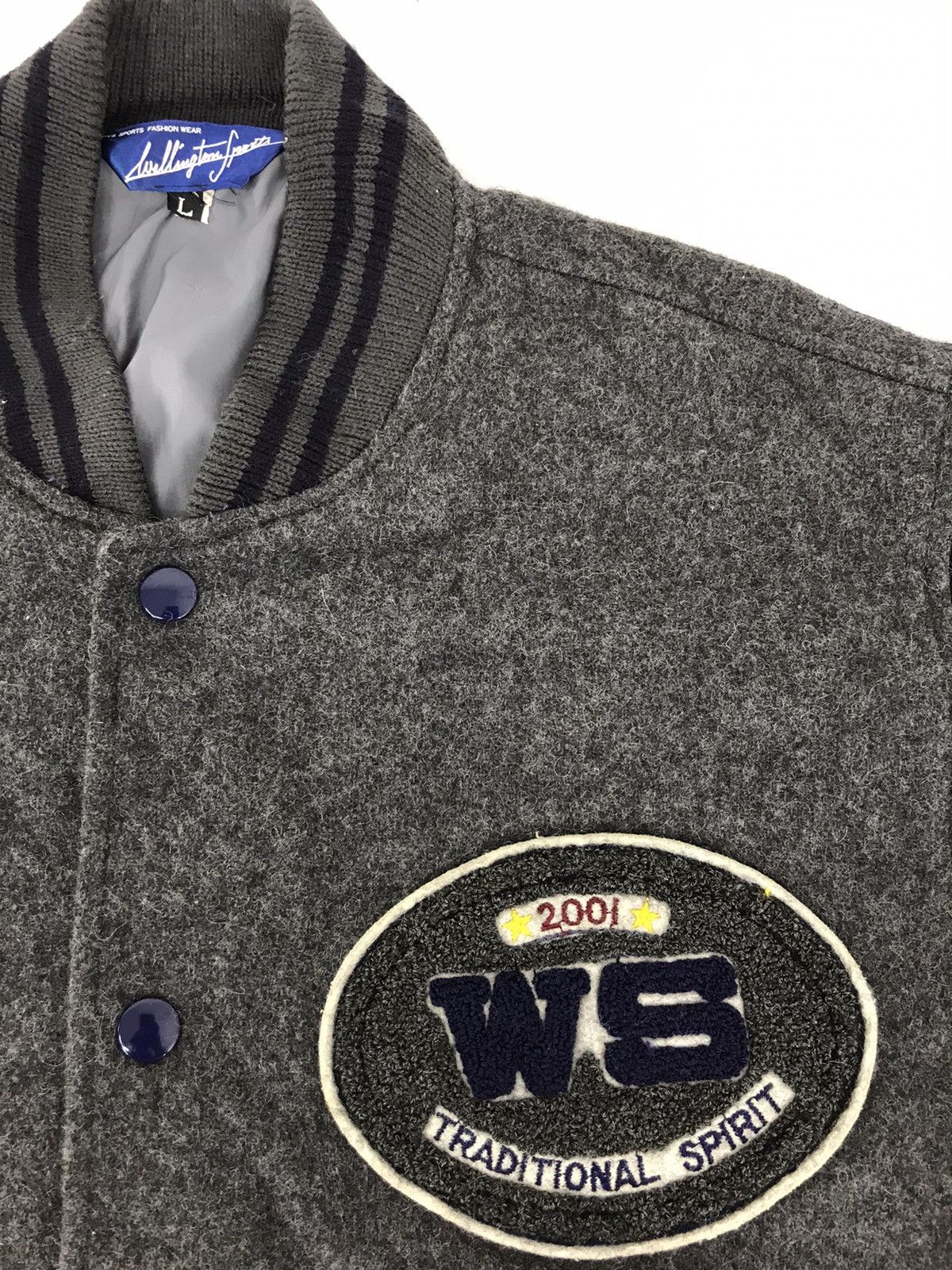 Japanese Brand Vintage Wellington Sport WS Varsity Jacket Embroidery Logo Size US L / EU 52-54 / 3 - 2 Thumbnail