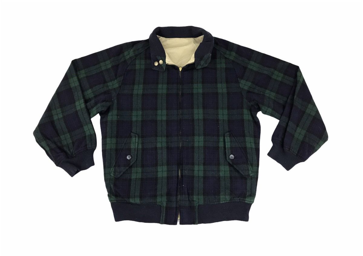 Japanese Brand Vintage Tartan Plaid Checked Wool Varsity Jacket Size US M / EU 48-50 / 2 - 1 Thumbnail