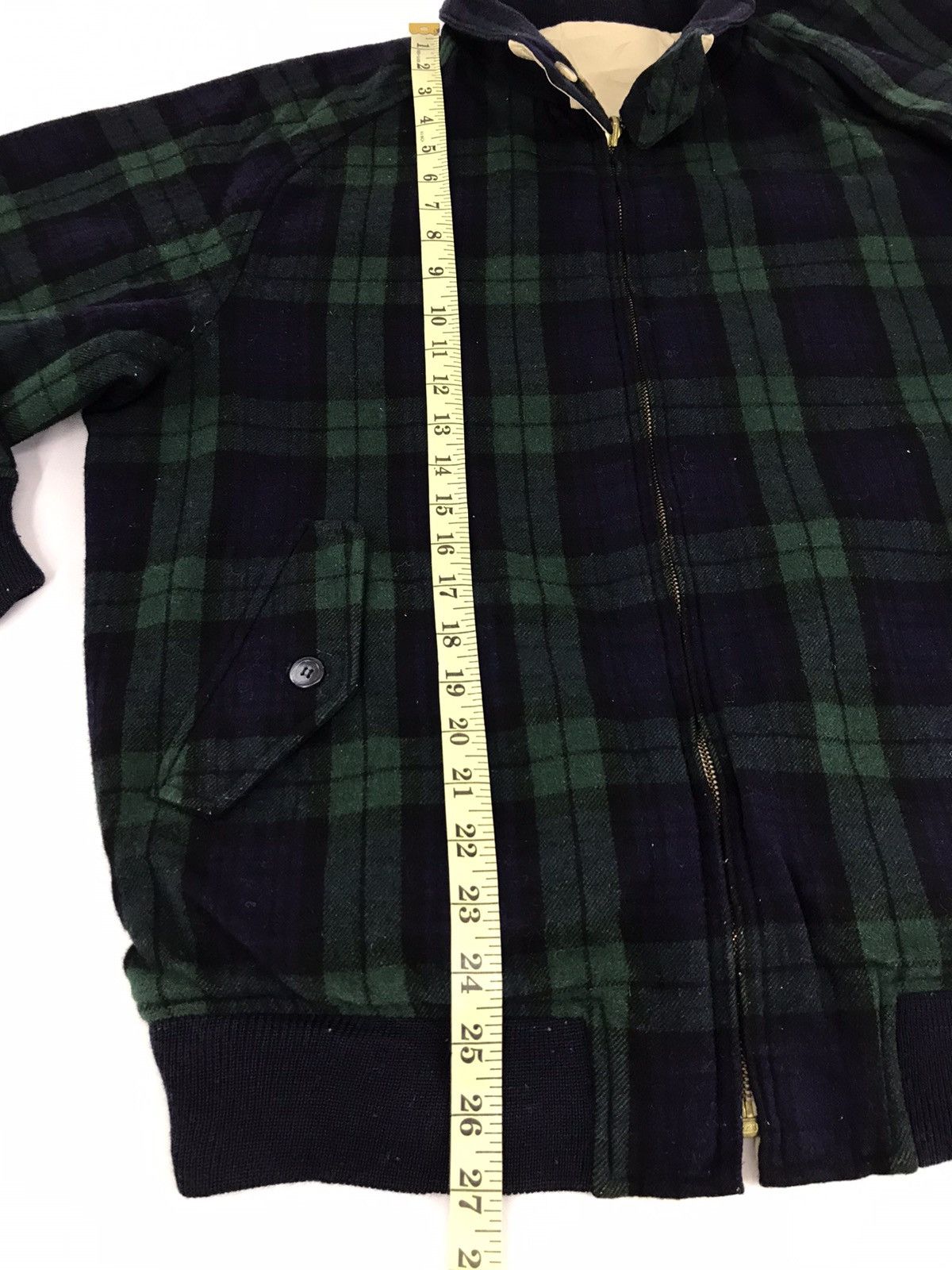 Japanese Brand Vintage Tartan Plaid Checked Wool Varsity Jacket Size US M / EU 48-50 / 2 - 9 Thumbnail