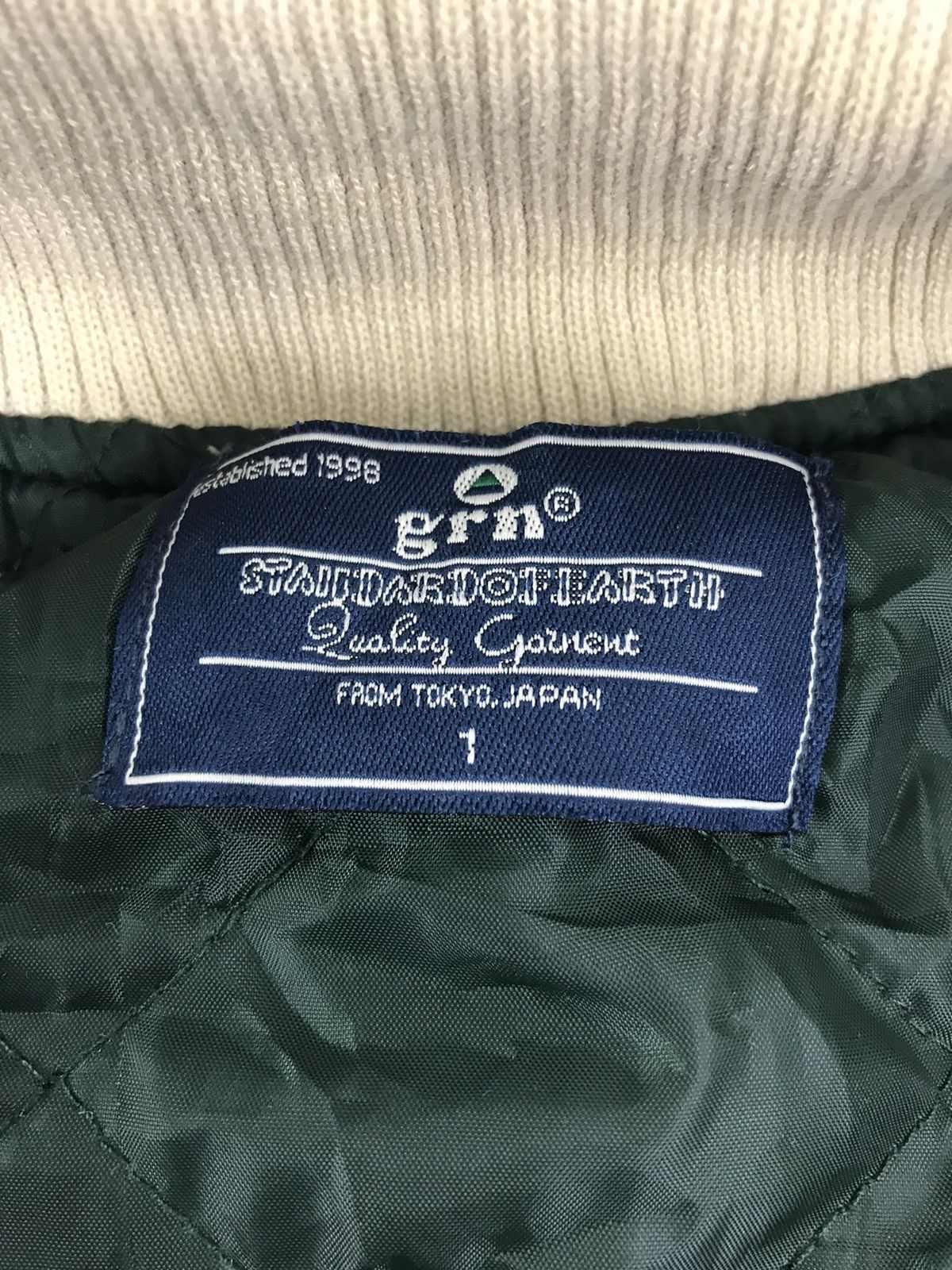 GRN Grn Standard Earth Varsity Jacket Wool Quilted Inner Size US S / EU 44-46 / 1 - 4 Thumbnail