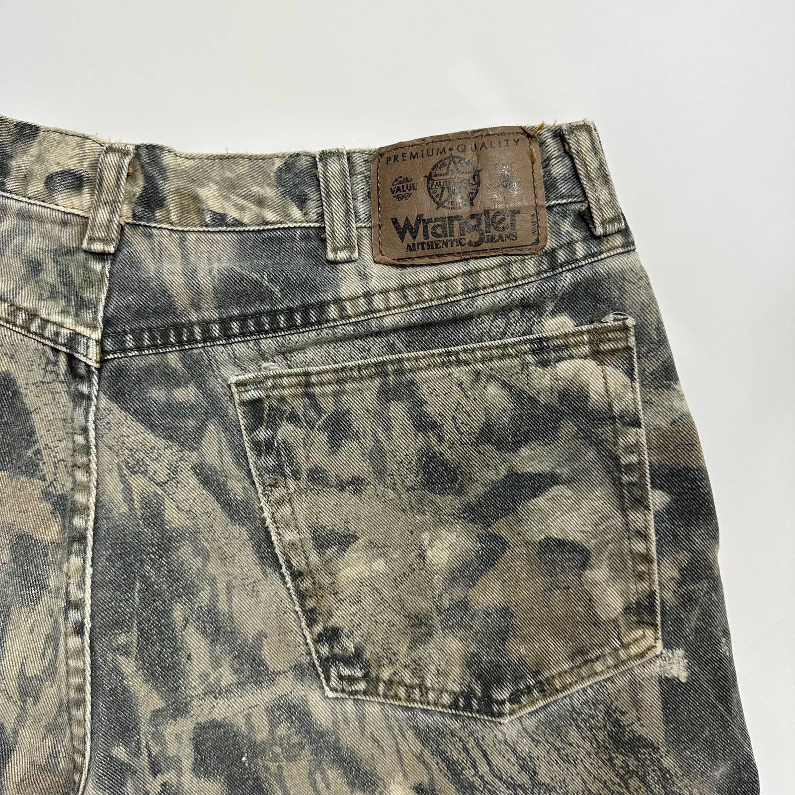 Japanese Brand Distressed Vintage 1990's Camouflage Double Knee Denim Pants Size US 34 / EU 50 - 4 Thumbnail