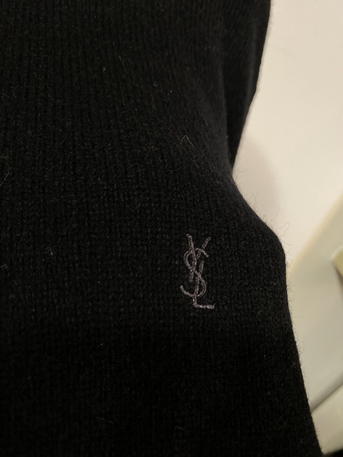 Yves Saint Laurent Black Wool YSL Sweater Soft Zip Size US L / EU 52-54 / 3 - 2 Thumbnail