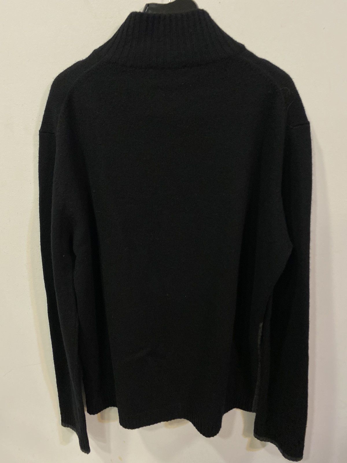 Yves Saint Laurent Black Wool YSL Sweater Soft Zip Size US L / EU 52-54 / 3 - 10 Thumbnail