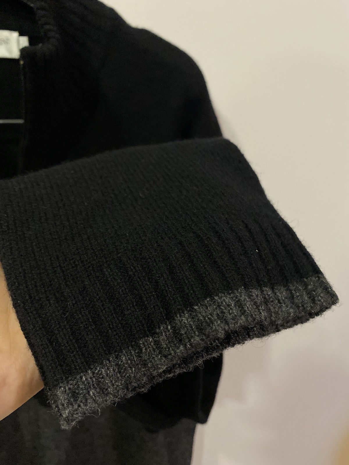 Yves Saint Laurent Black Wool YSL Sweater Soft Zip Size US L / EU 52-54 / 3 - 11 Thumbnail