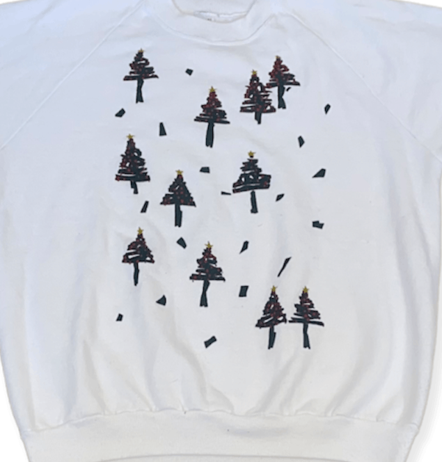 Jerzees × Vintage Christmas Trees Crewneck Sweatshirt Size US XL / EU 56 / 4 - 2 Thumbnail
