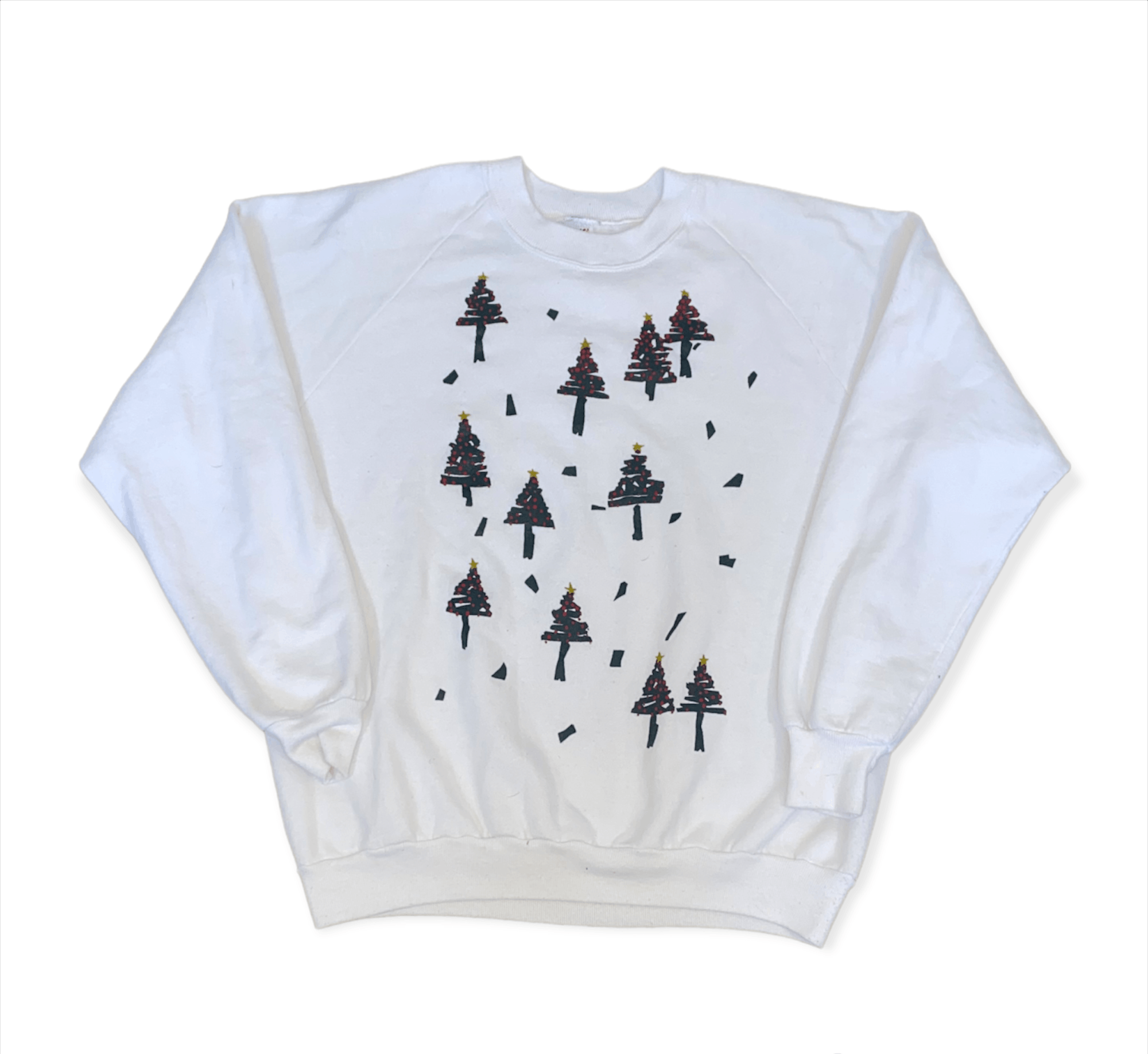 Jerzees × Vintage Christmas Trees Crewneck Sweatshirt Size US XL / EU 56 / 4 - 1 Thumbnail