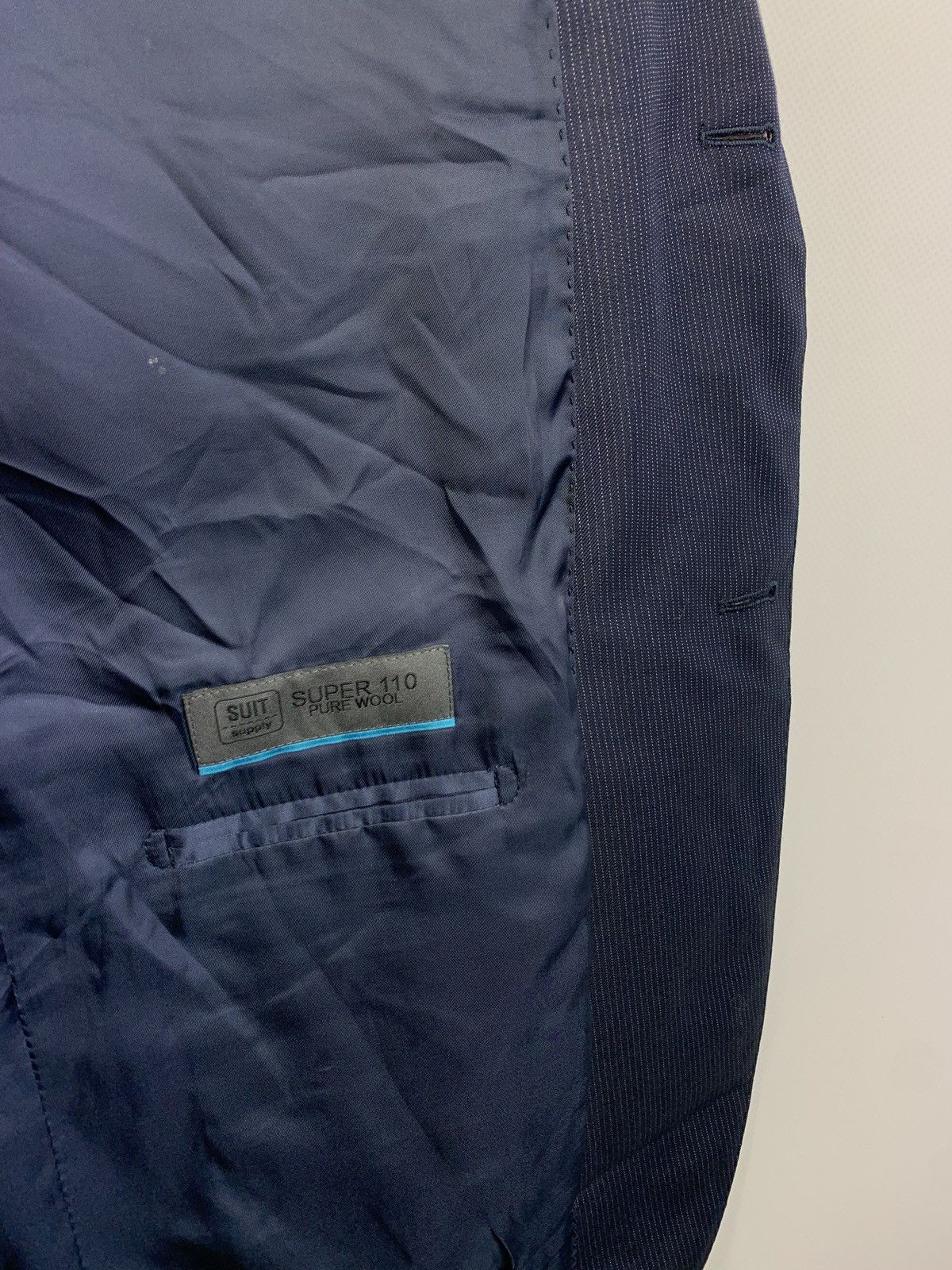 Designer × Suitsupply Suitsupply Pure Wool men’s striped blazer jacket sport coat Size 40R - 7 Thumbnail