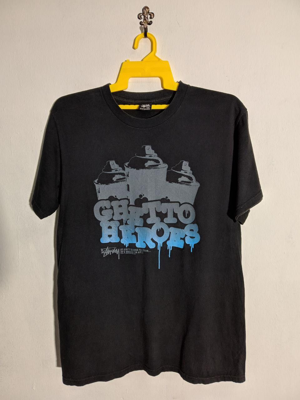 Stussy × Vintage Stussy Ghetto Heroes Tee Spell Out Size US M / EU 48-50 / 2 - 6 Thumbnail